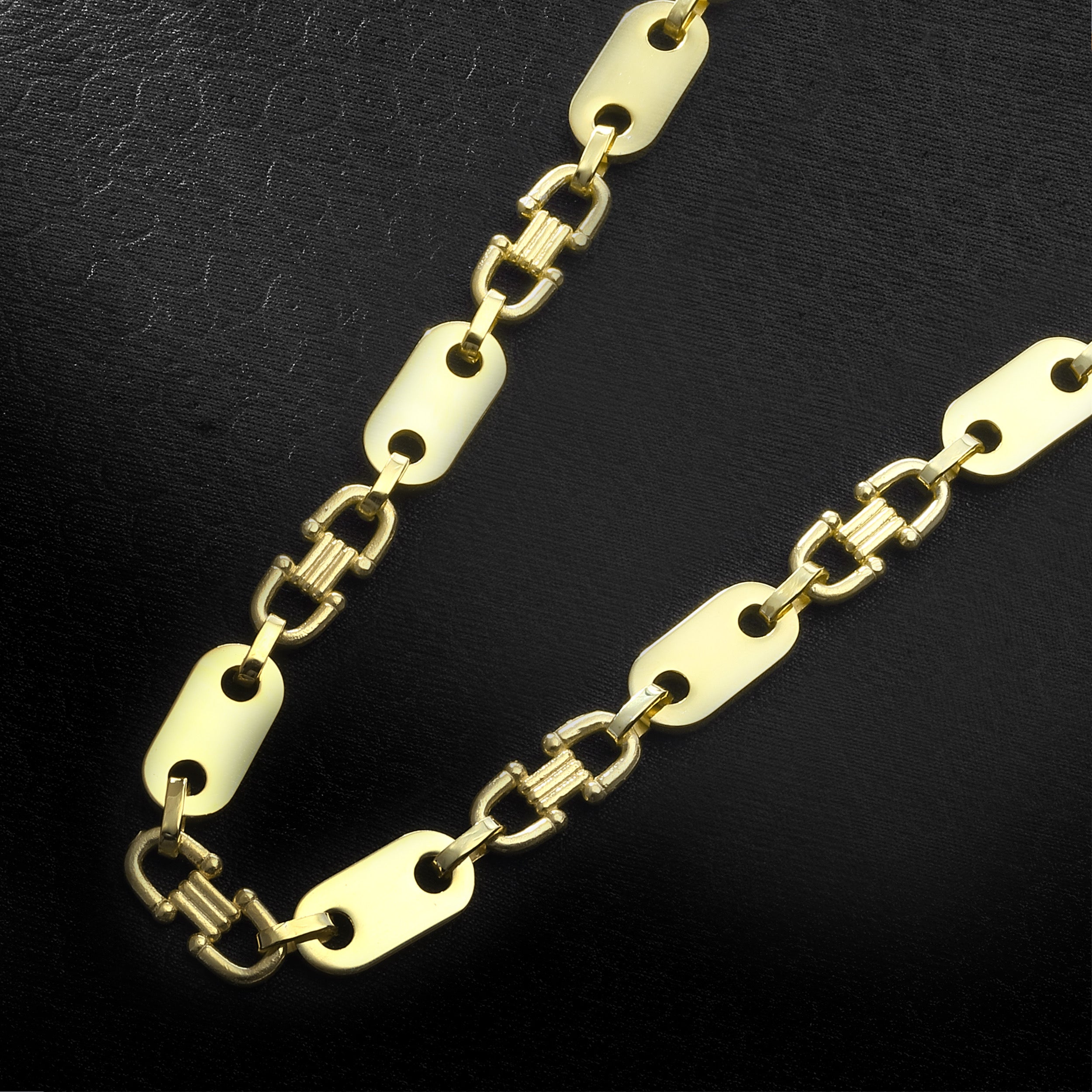 10mm Plattenkette - Silber 925 18k Gold vergoldet