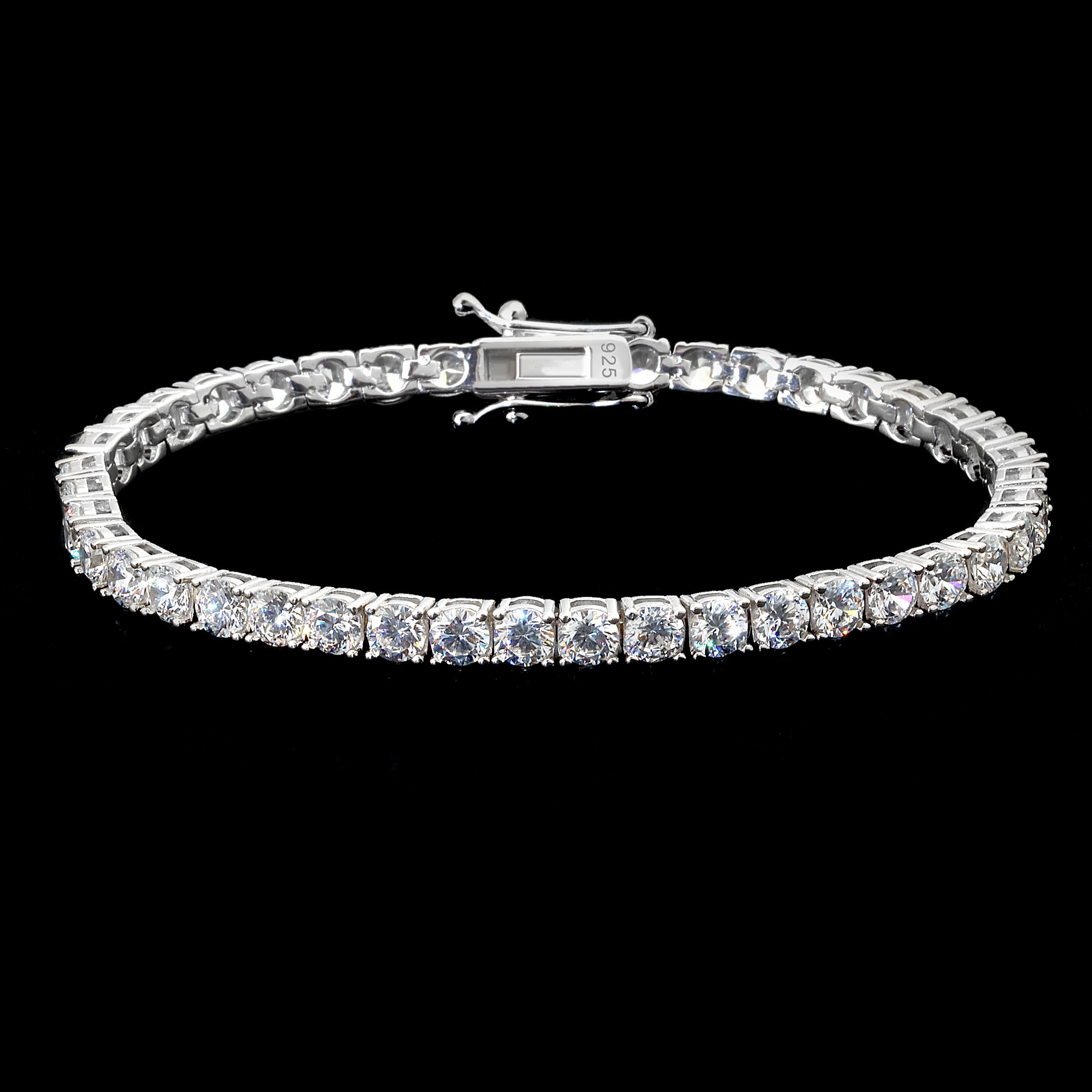4mm Tennis Chain Armband - 925 Silber