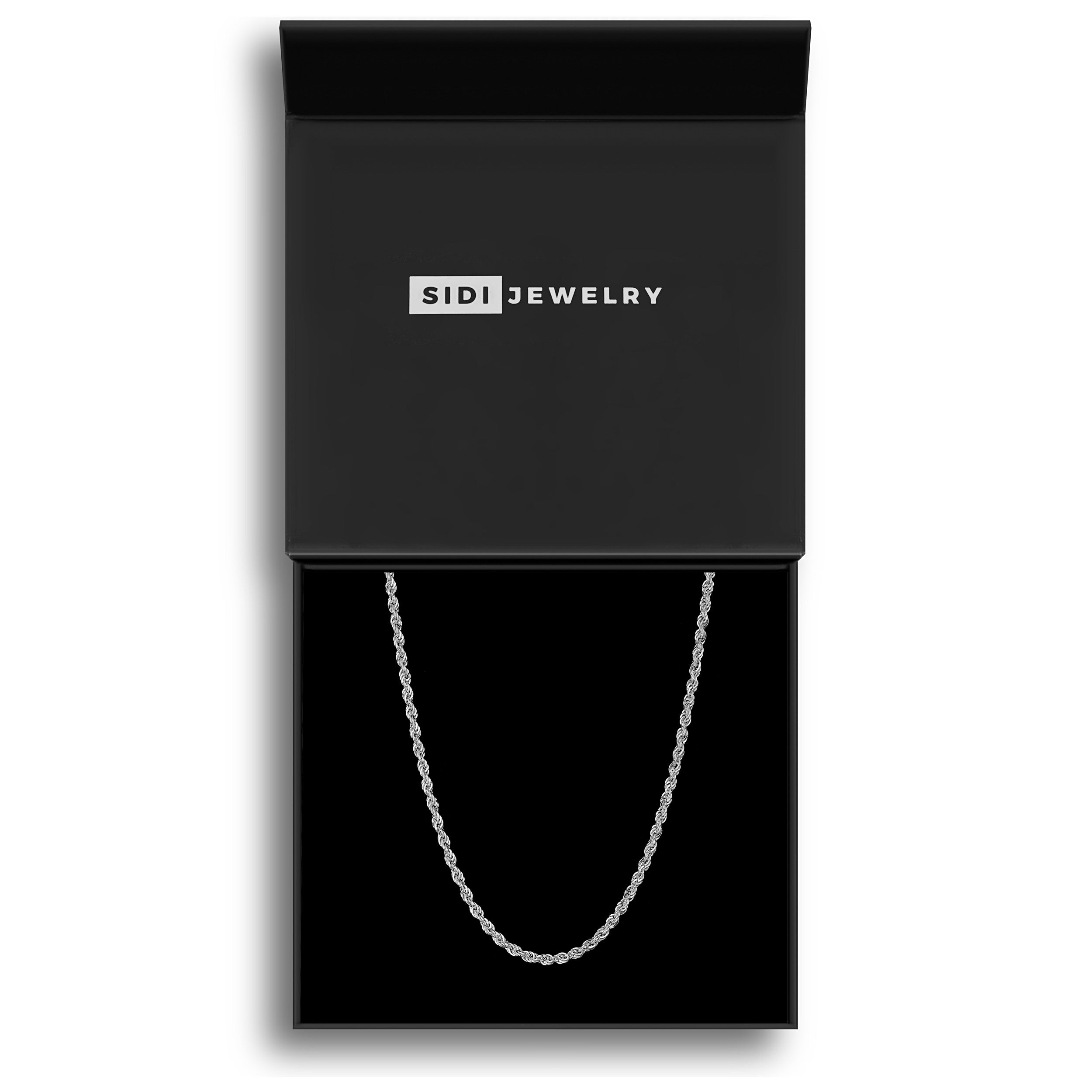 3mm Kordelkette Rope Chain - Silber 925