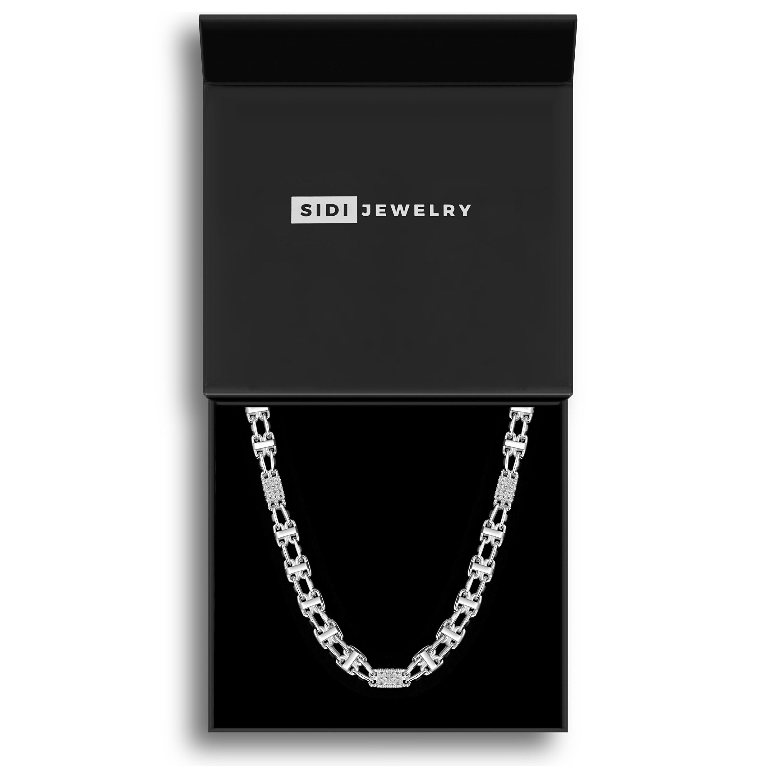 8,5mm Käfigkette Iced Out - Silber 925