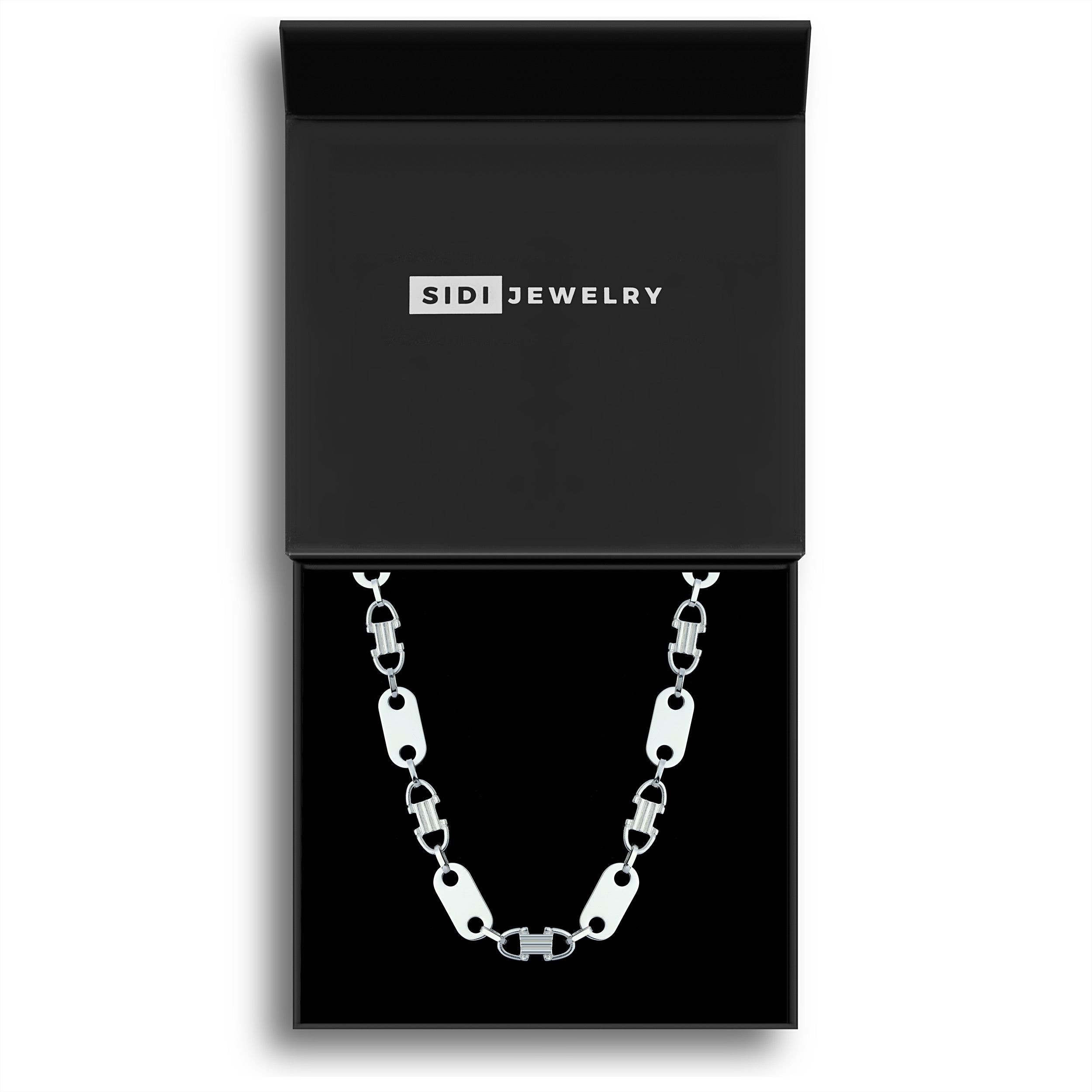 12mm Plattenkette - 925 Silber