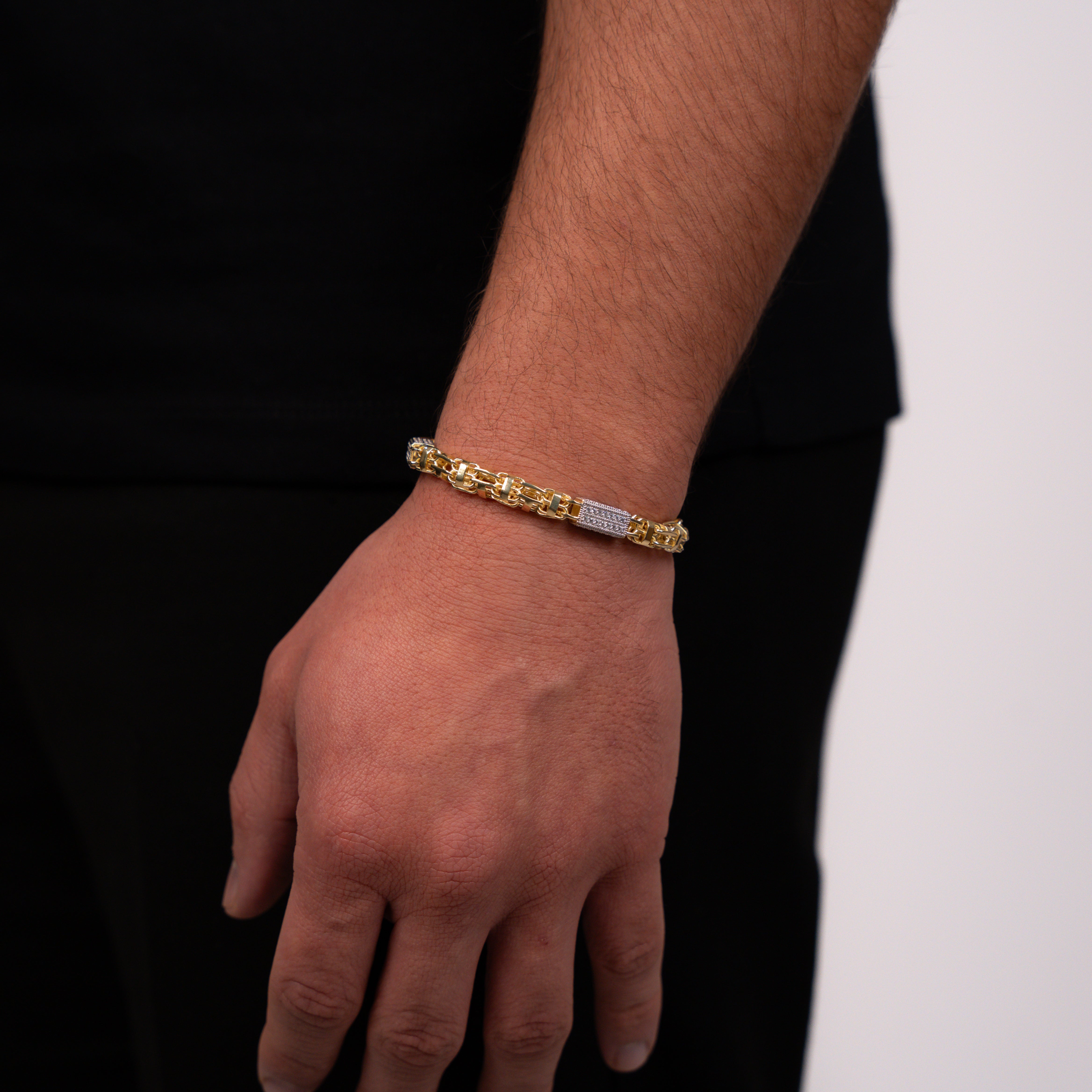 6mm Käfigkette Iced Out Armband - Silber 925 18k Gold vergoldet