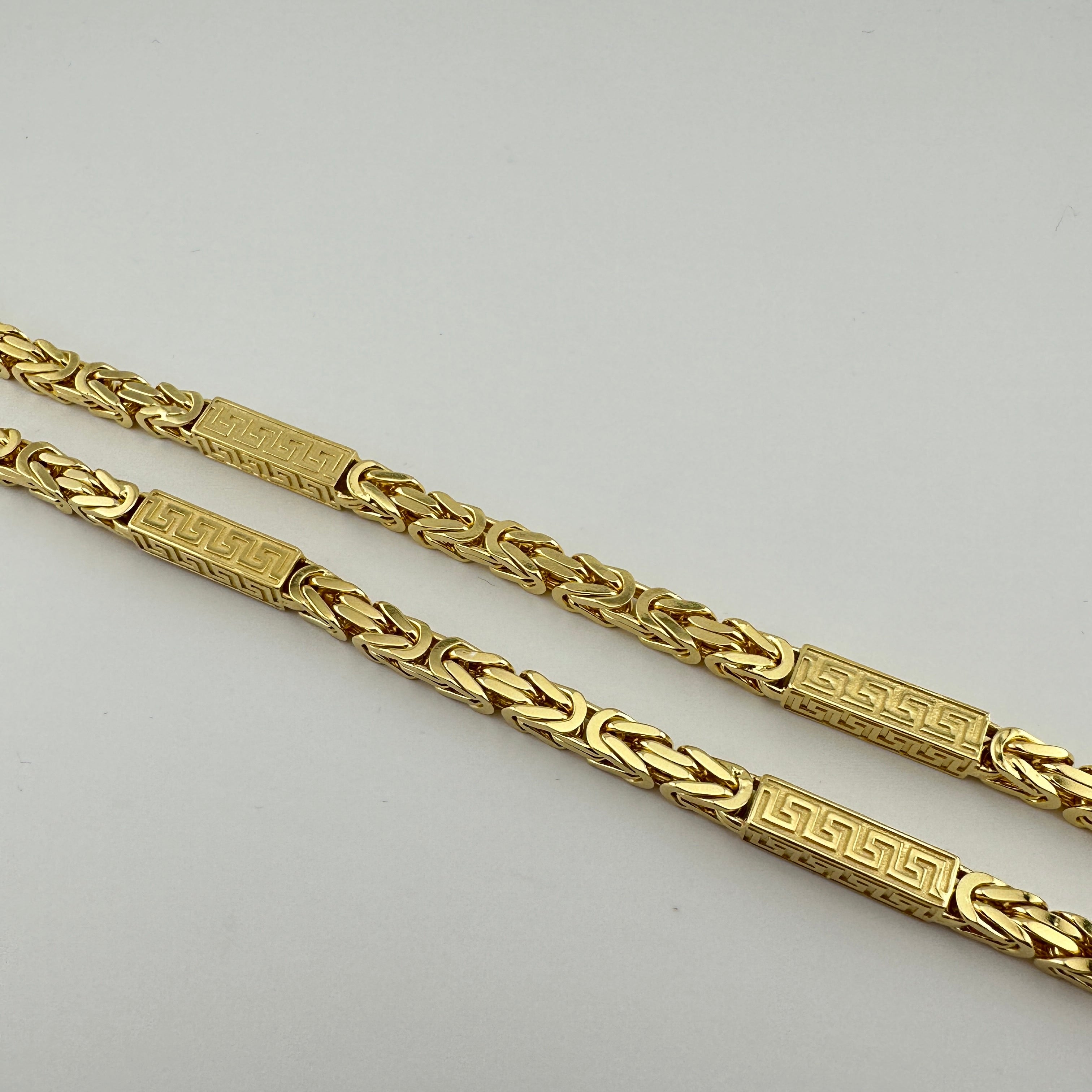6mm Greek Königskette - Silber 925 18k Gold vergoldet