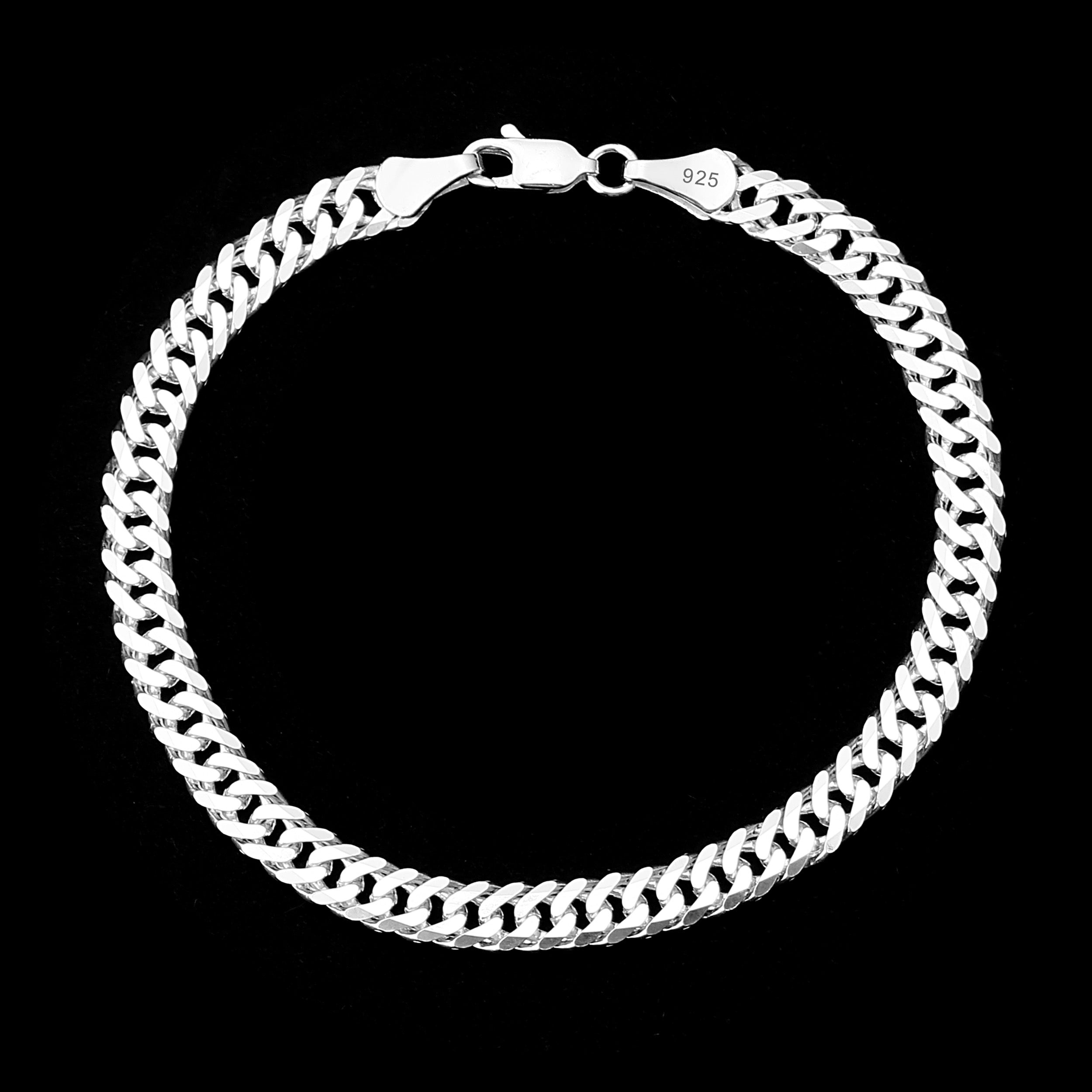 5mm Doppel Panzerkette Armband - Silber 925