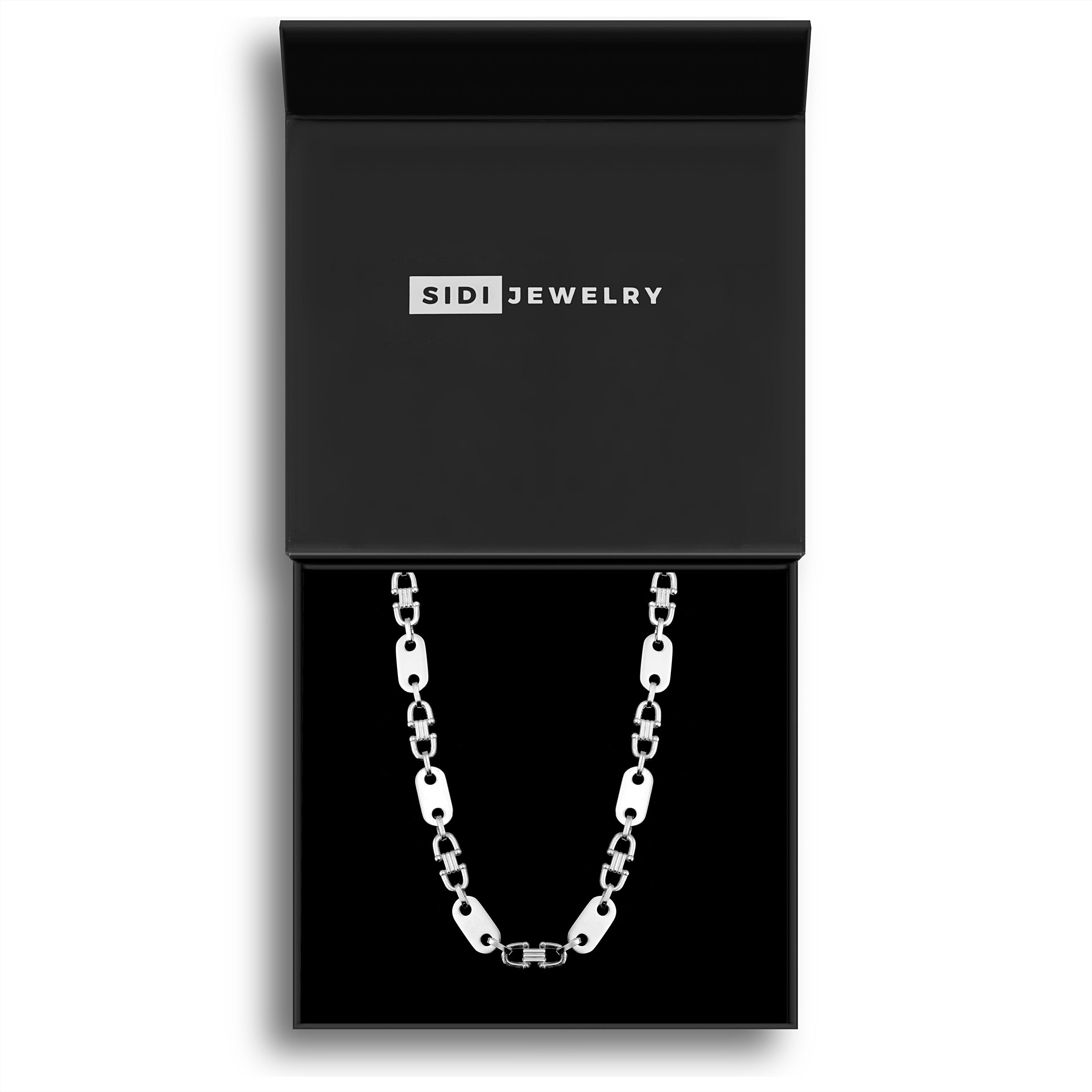 10mm Plattenkette - 925 Silber