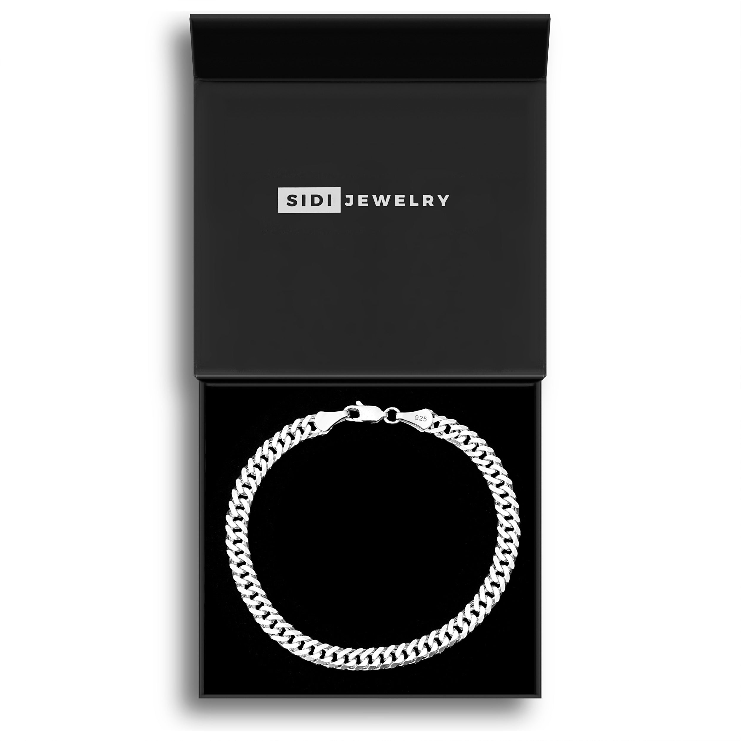 Set - Doppel Panzerkette + Armband 5mm - Silber 925 - Kostenloses Armband