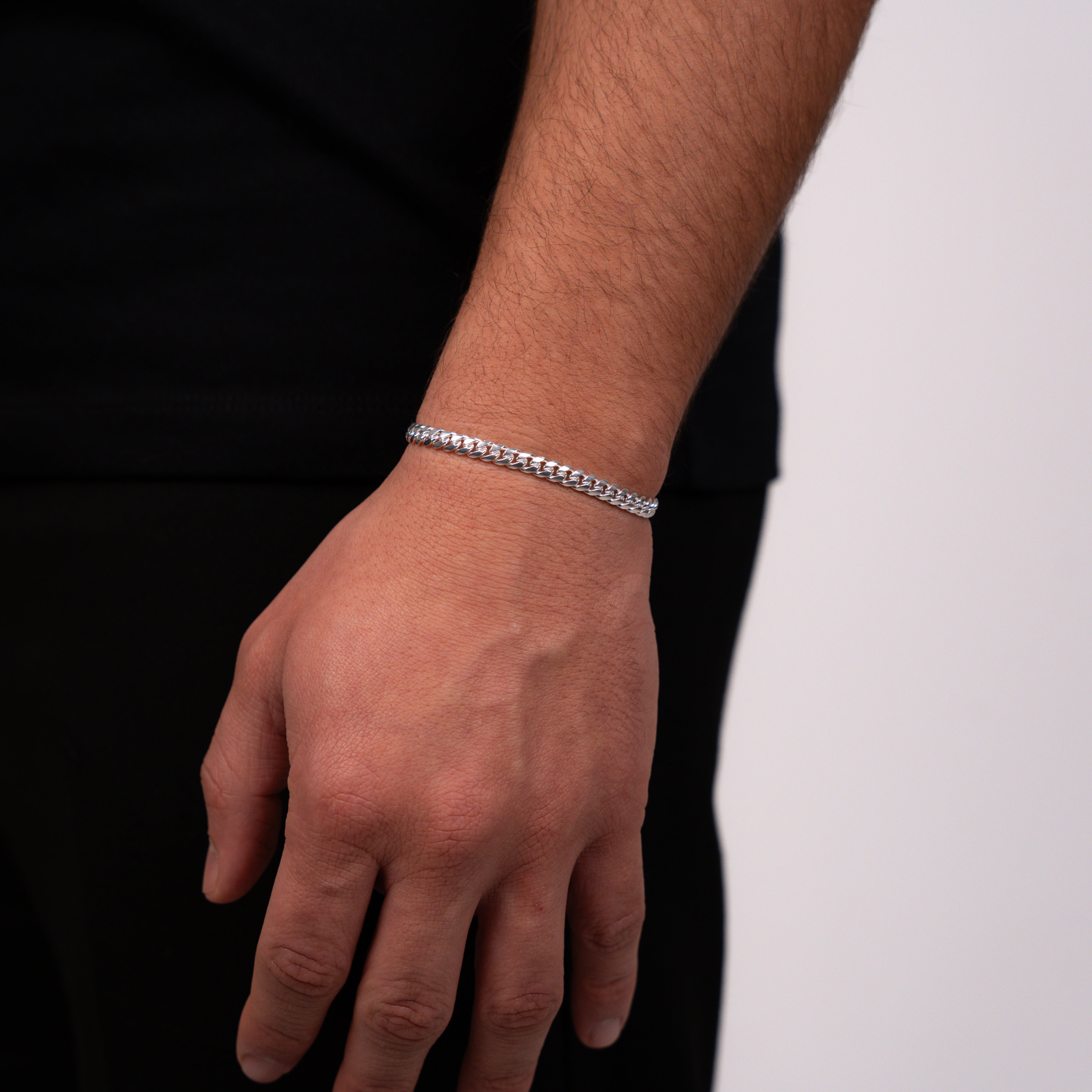 5mm - Miami Cuban Link Armband Panzerkette - 925 Silber