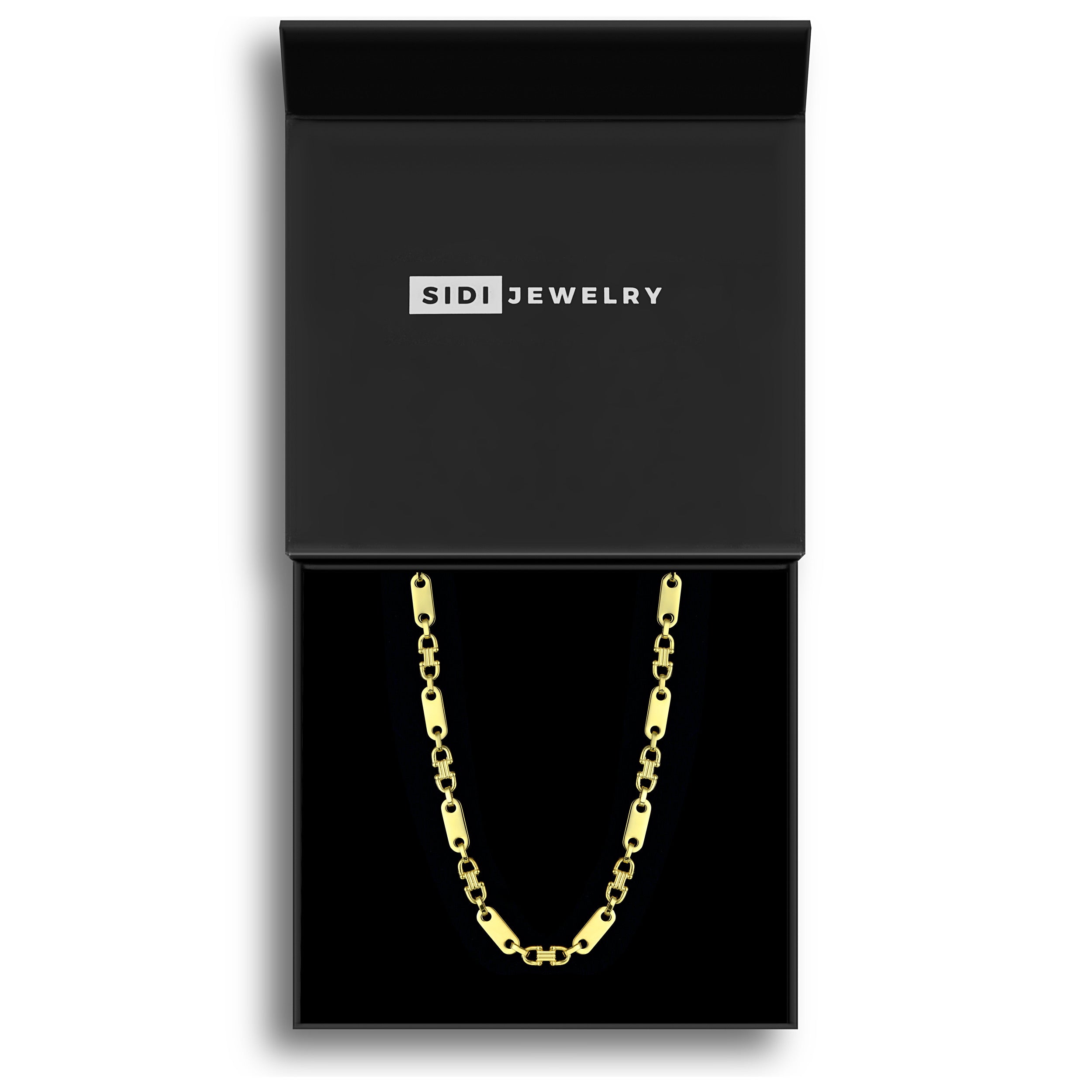 6mm Plattenkette - Silber 925 18k Gold vergoldet