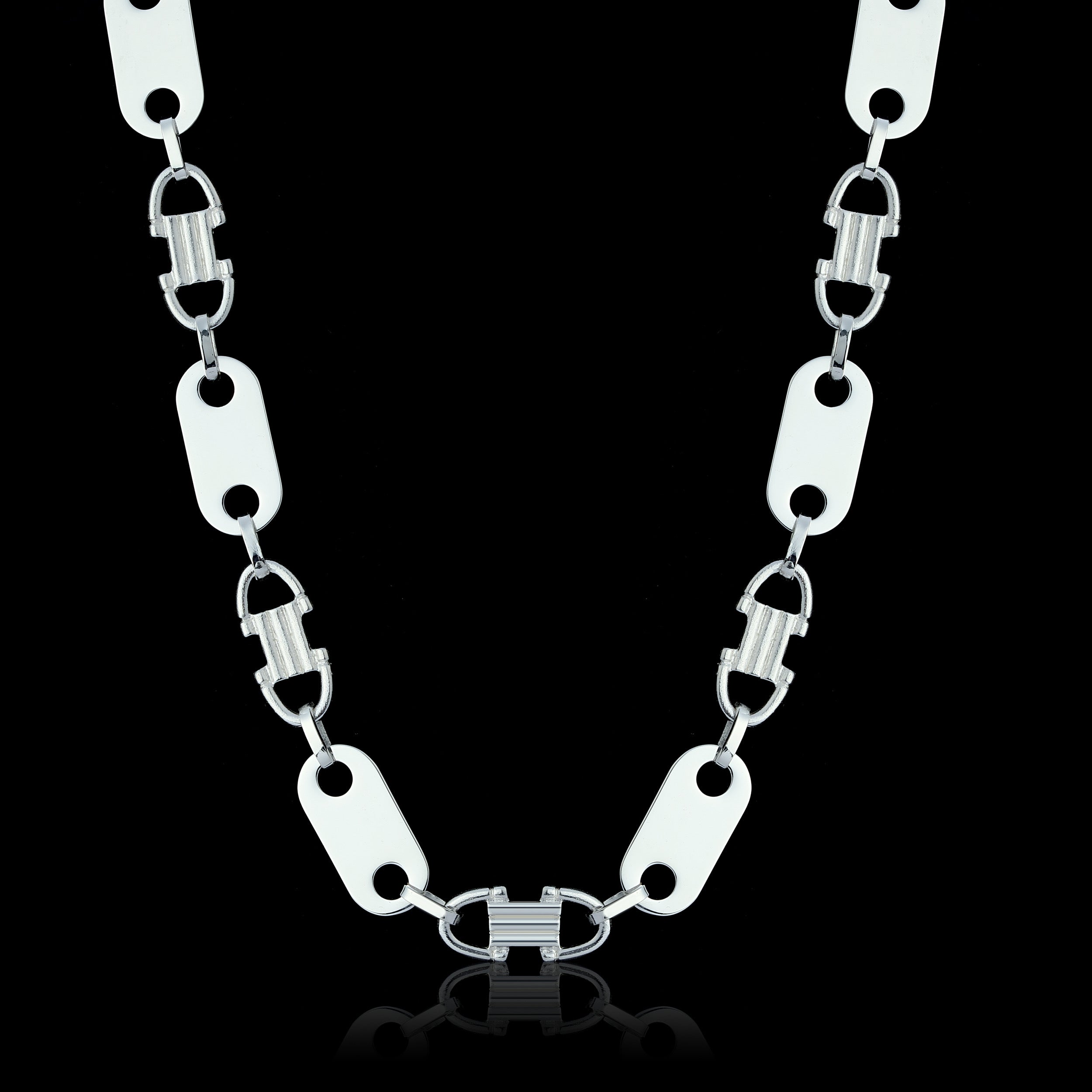 12mm Plattenkette - 925 Silber