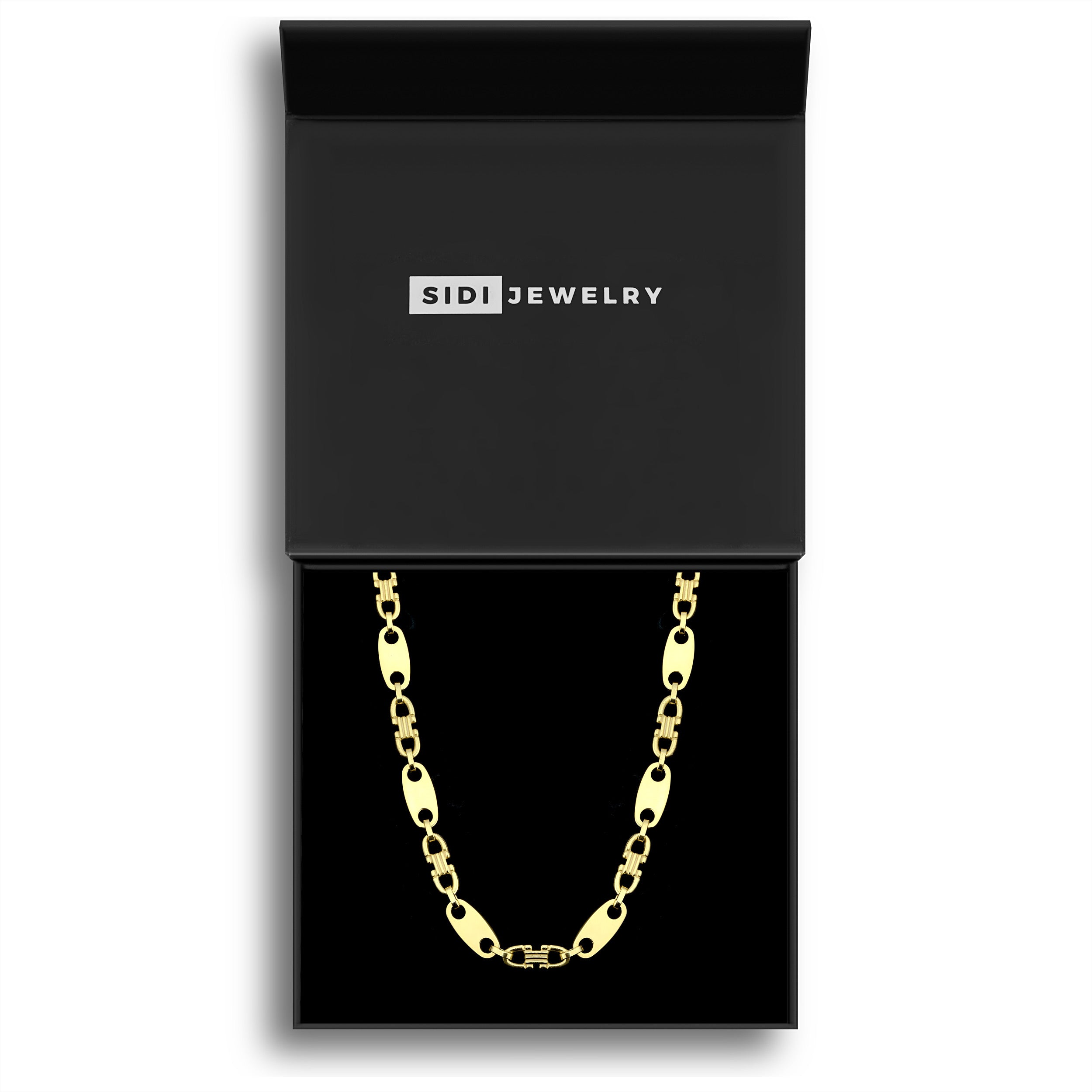 8mm Plattenkette - Silber 925 18k Gold vergoldet