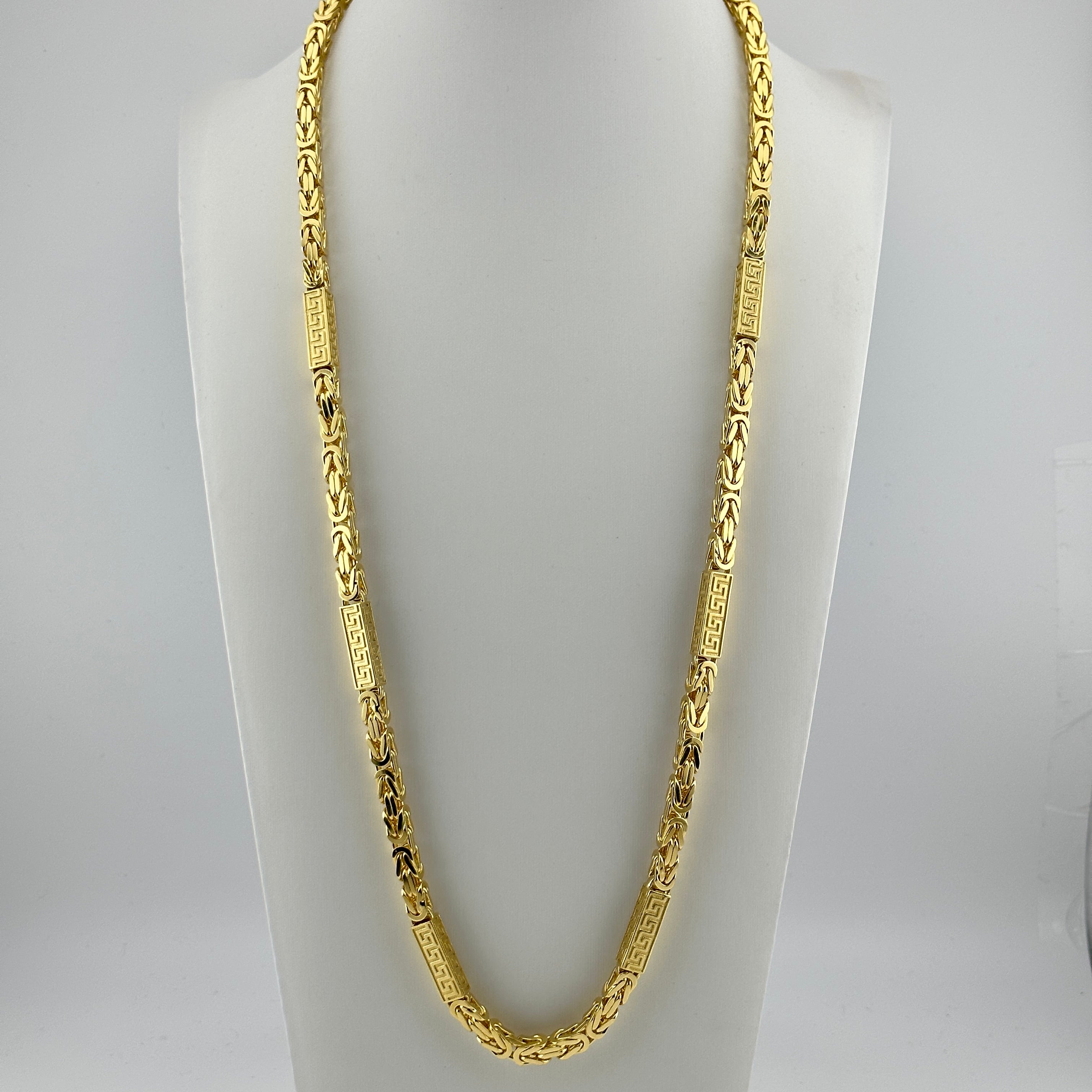 6mm Greek Königskette - Silber 925 18k Gold vergoldet