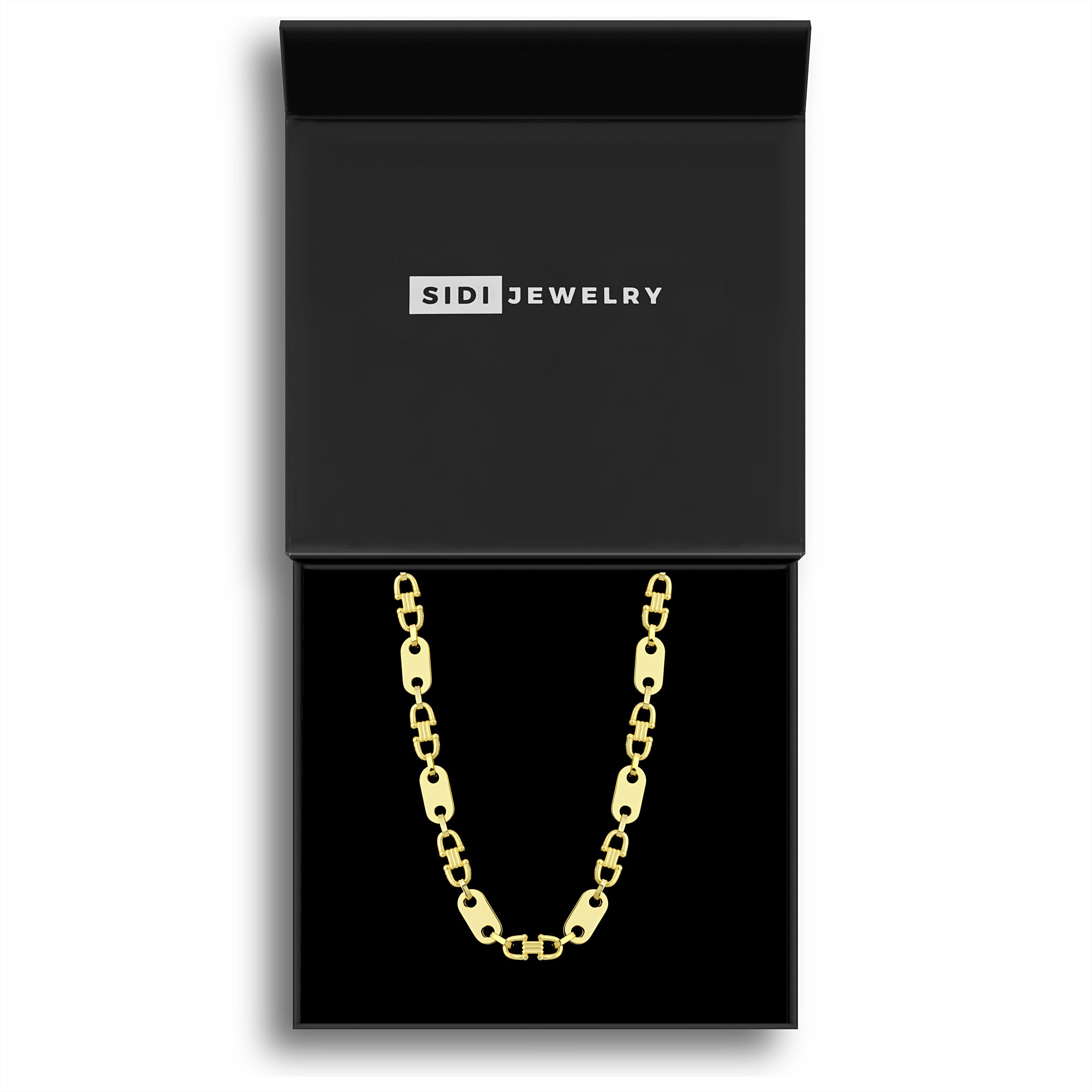 10mm Plattenkette - Silber 925 18k Gold vergoldet