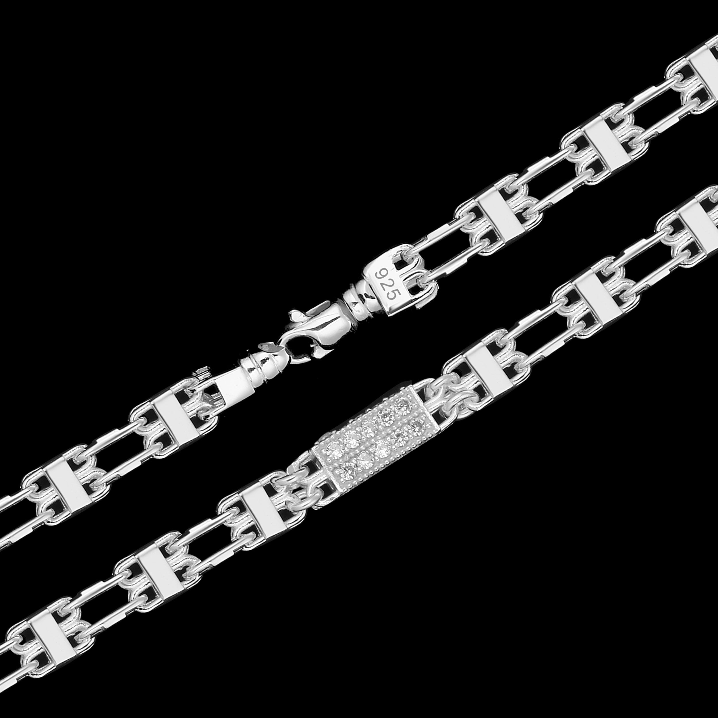 6mm Käfigkette Iced Out - Silber 925