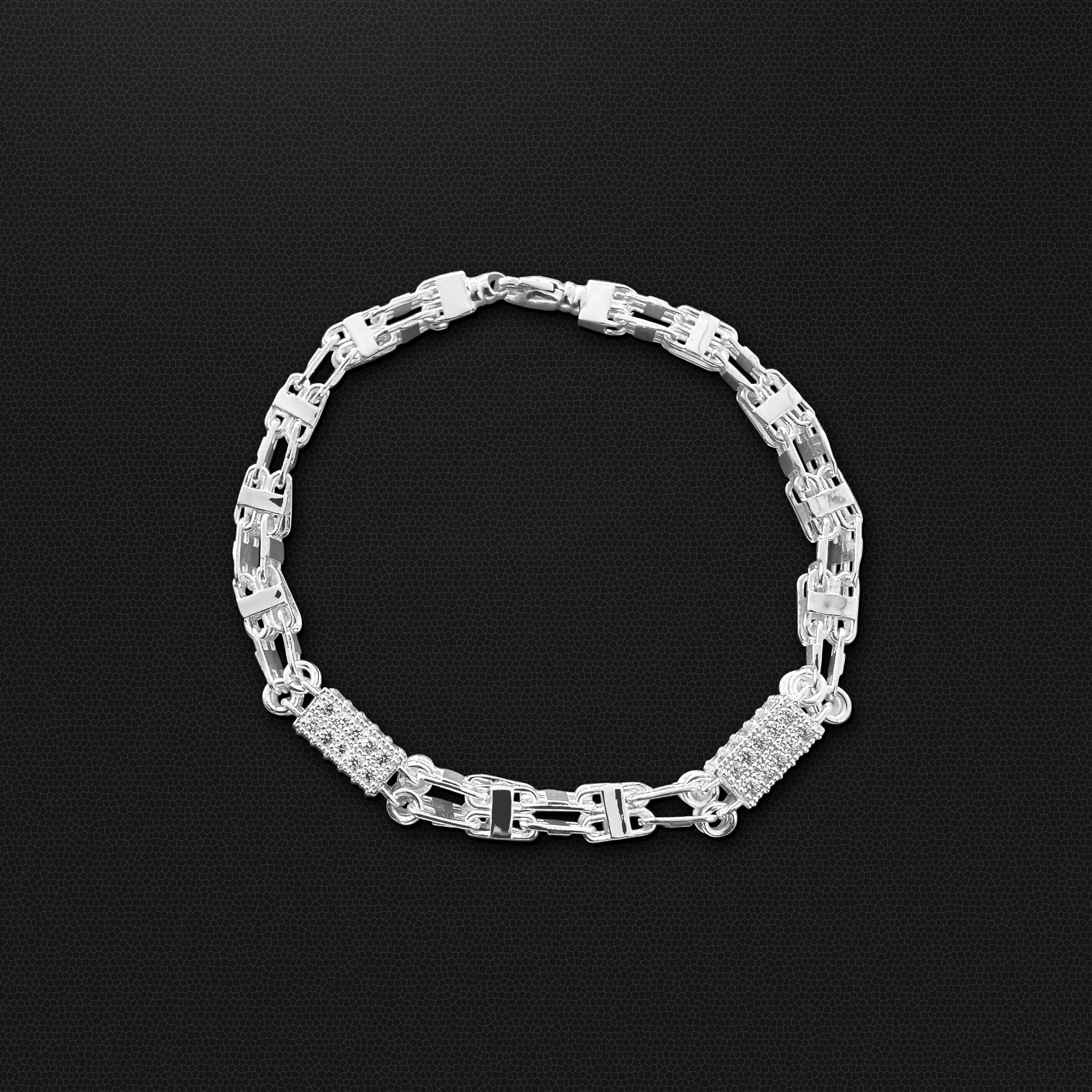 (Armband) Käfigkette Iced-Out - 6mm breit