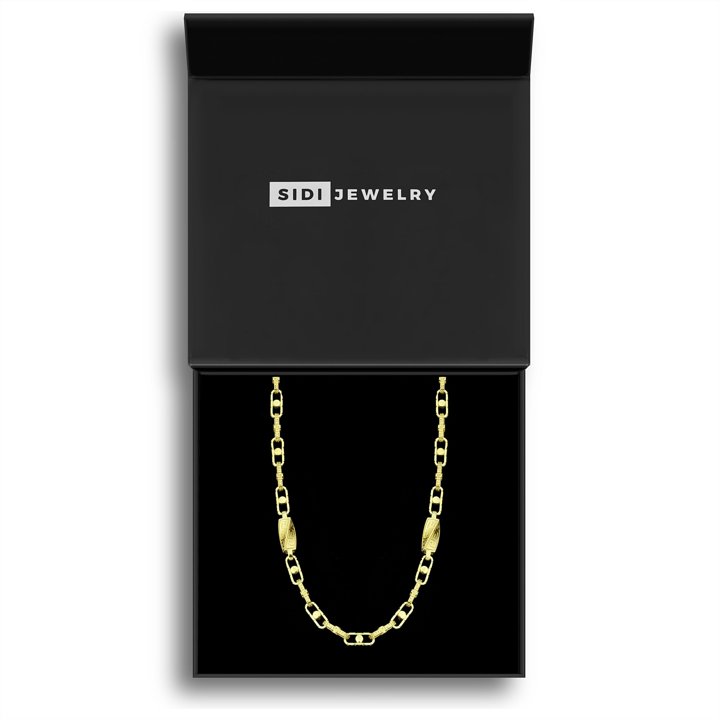 6mm Greek Monte Carlo Kette - Silber 925 18k Gold vergoldet