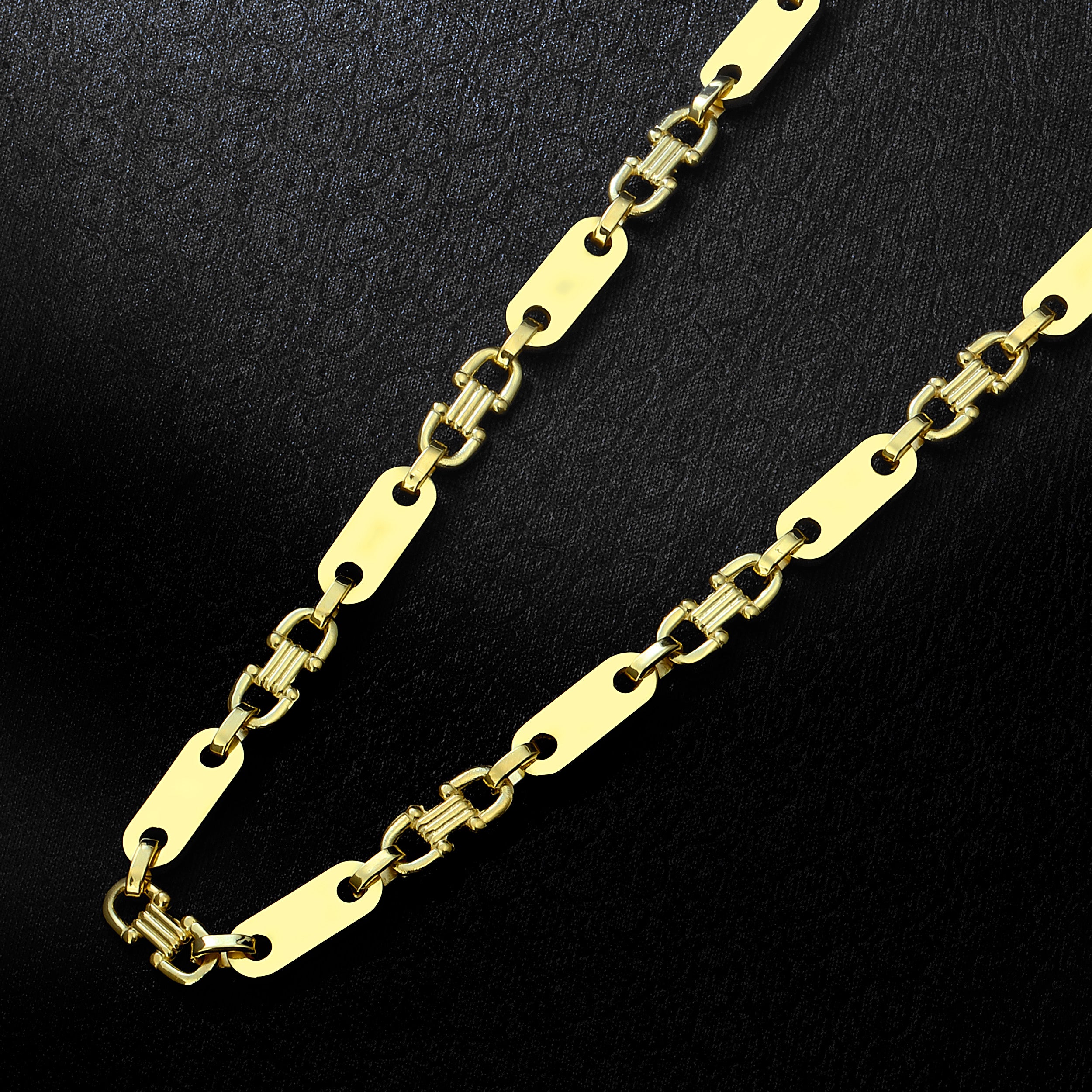 6mm Plattenkette - Silber 925 18k Gold vergoldet