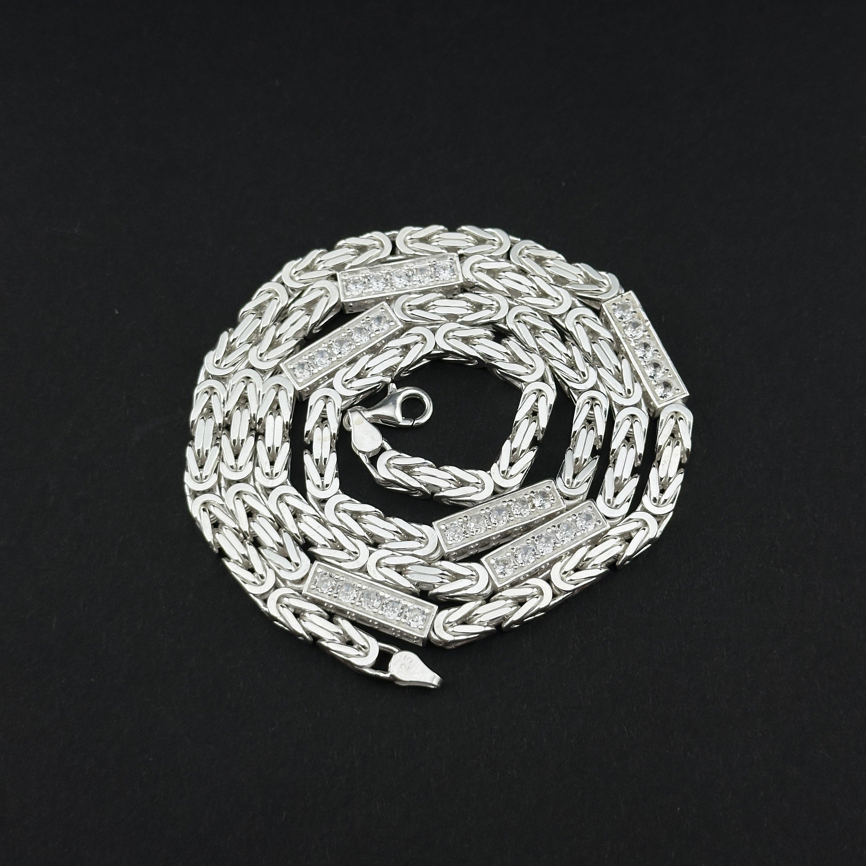 Königskette ICED out- 6mm breit - Silber 925