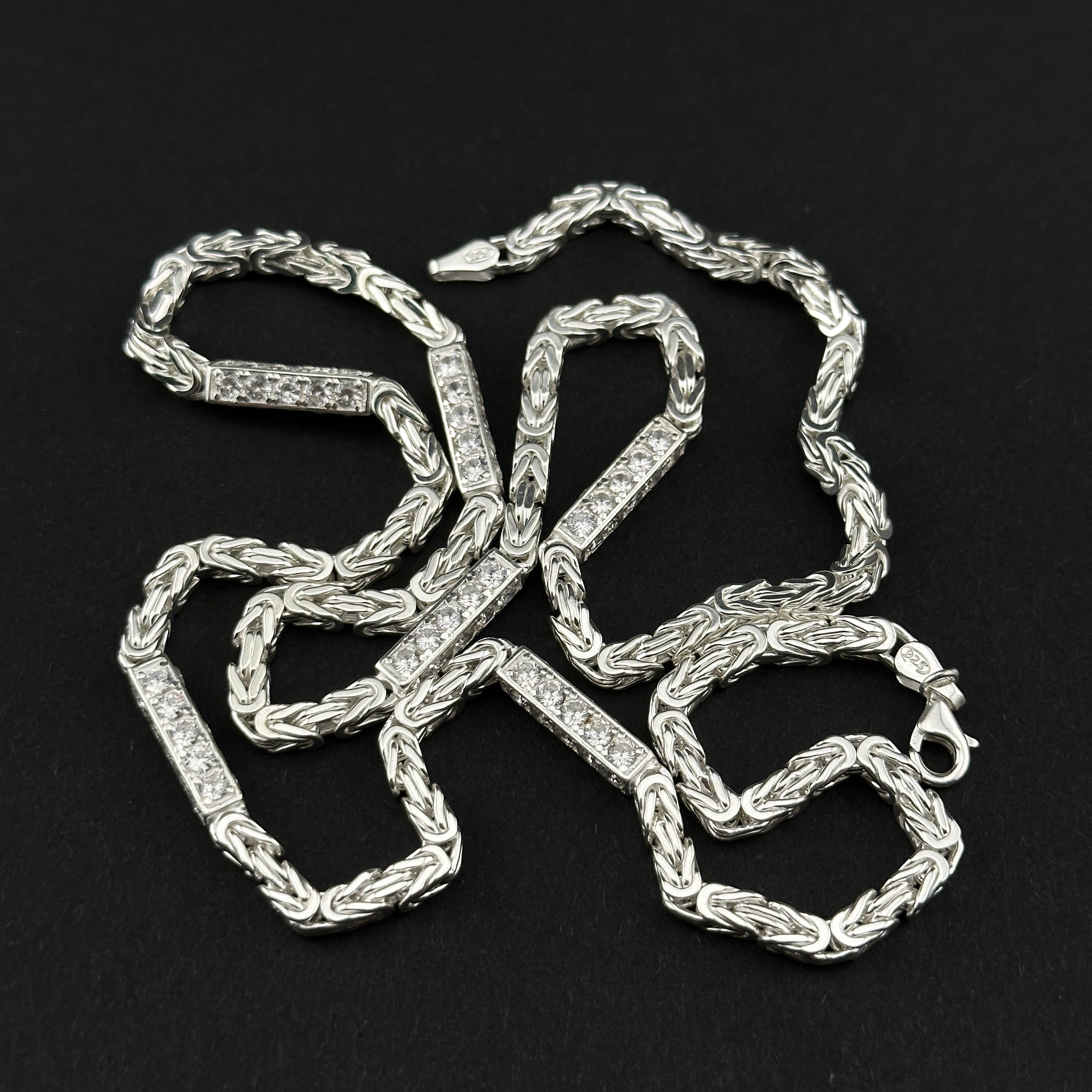 4mm Iced Out Königskette - Silber 925