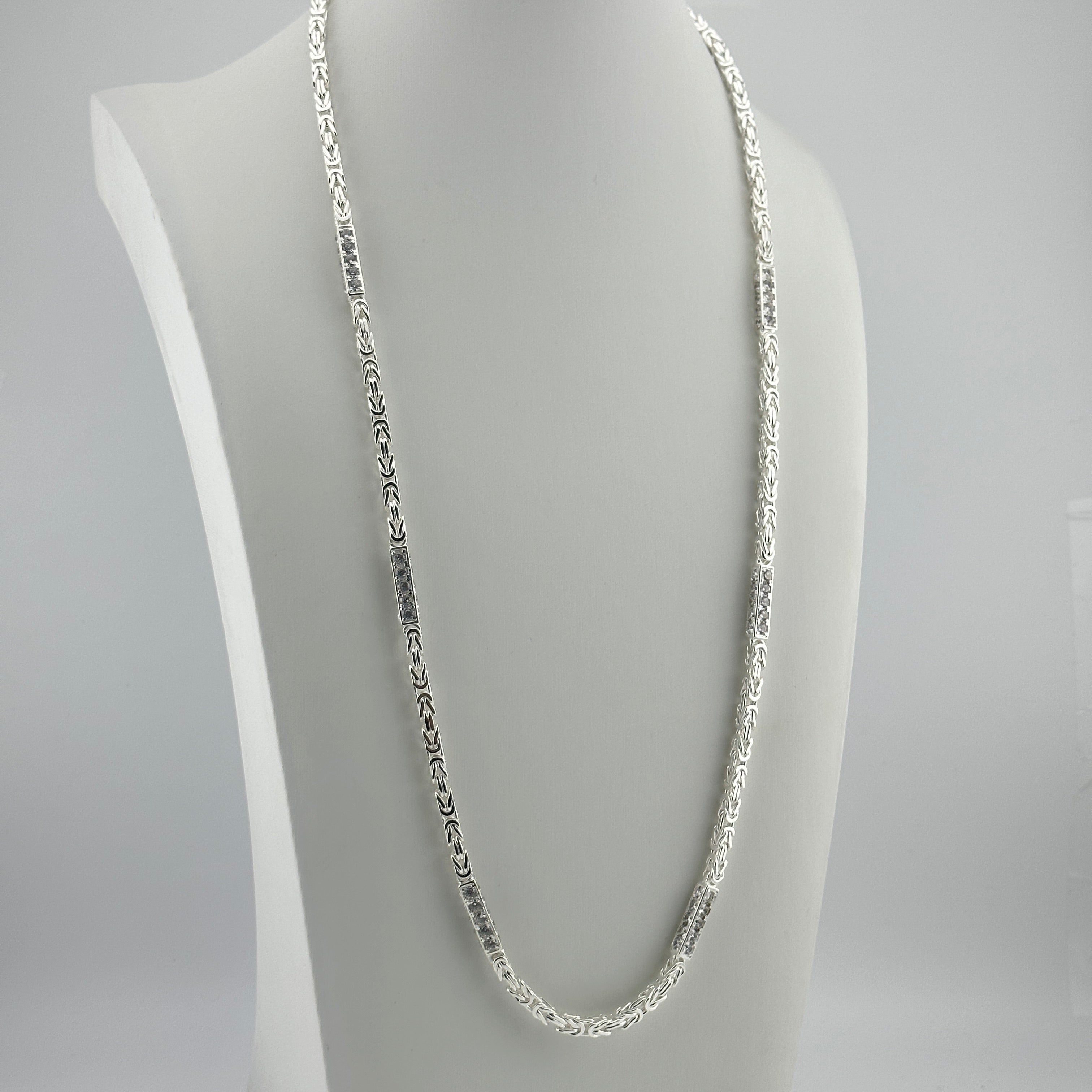 4mm Iced Out Königskette - Silber 925