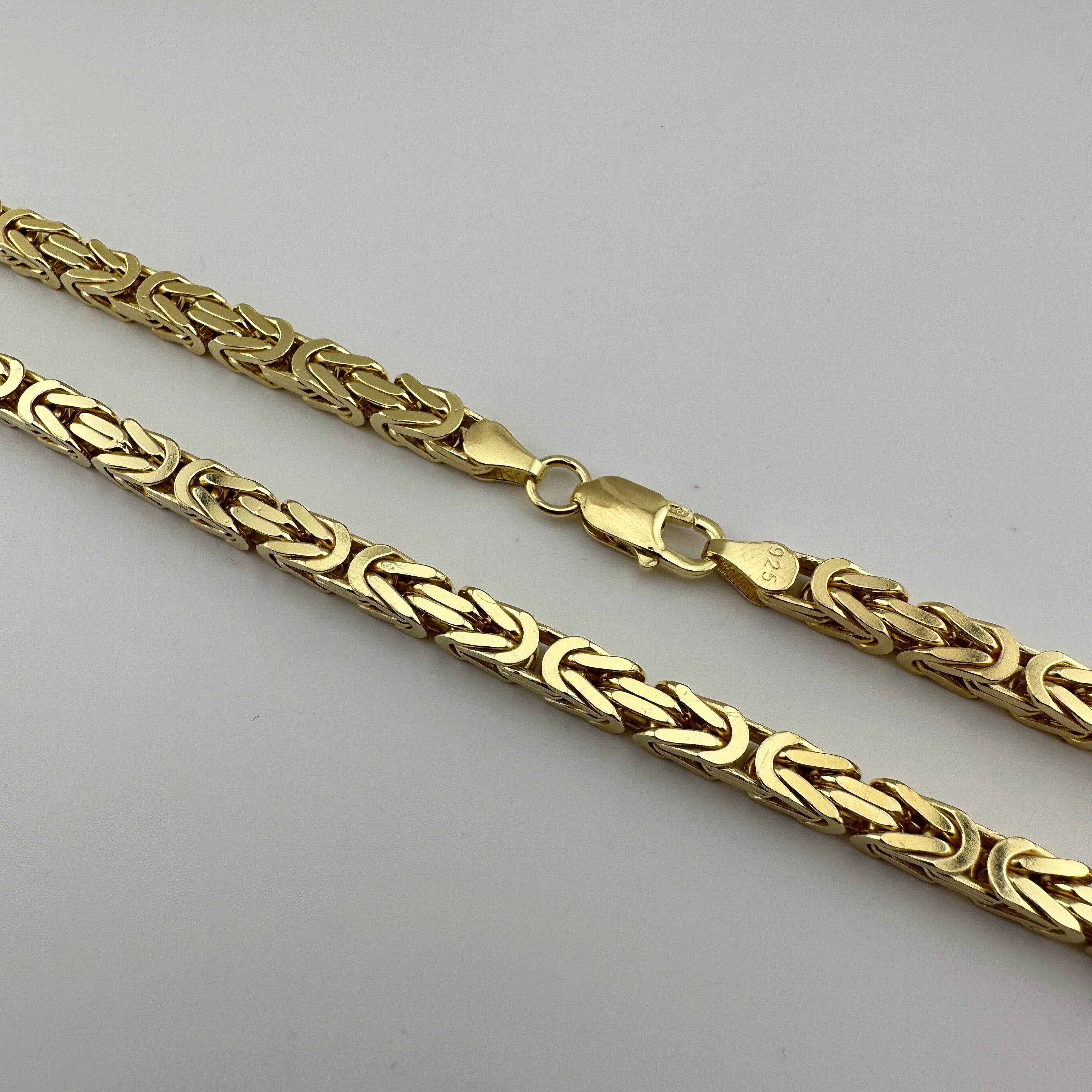 5mm Königskette - Silber 925 18k Gold vergoldet