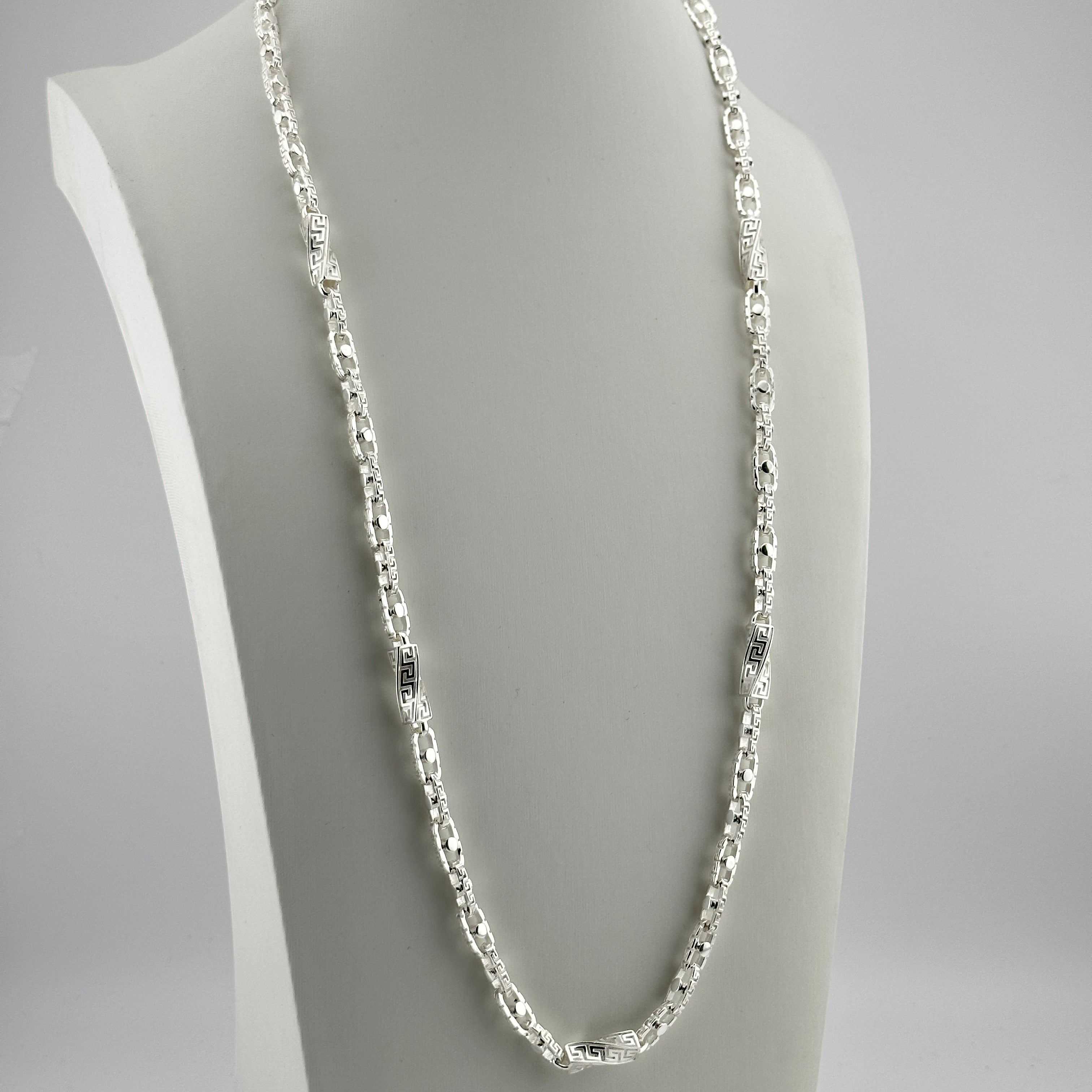 6mm Greek Monte Carlo Kette - Silber 925