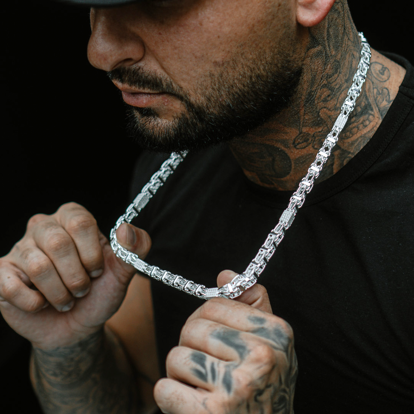 8,5mm Käfigkette Iced Out - Silber 925