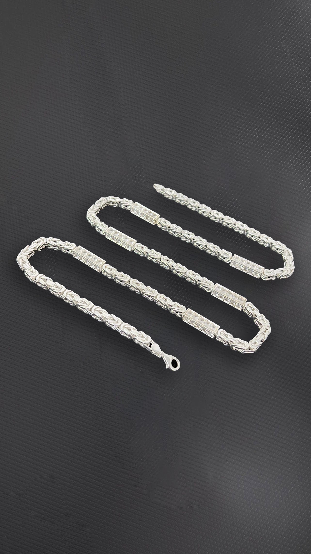 Königskette ICED out- 6mm breit - Silber 925