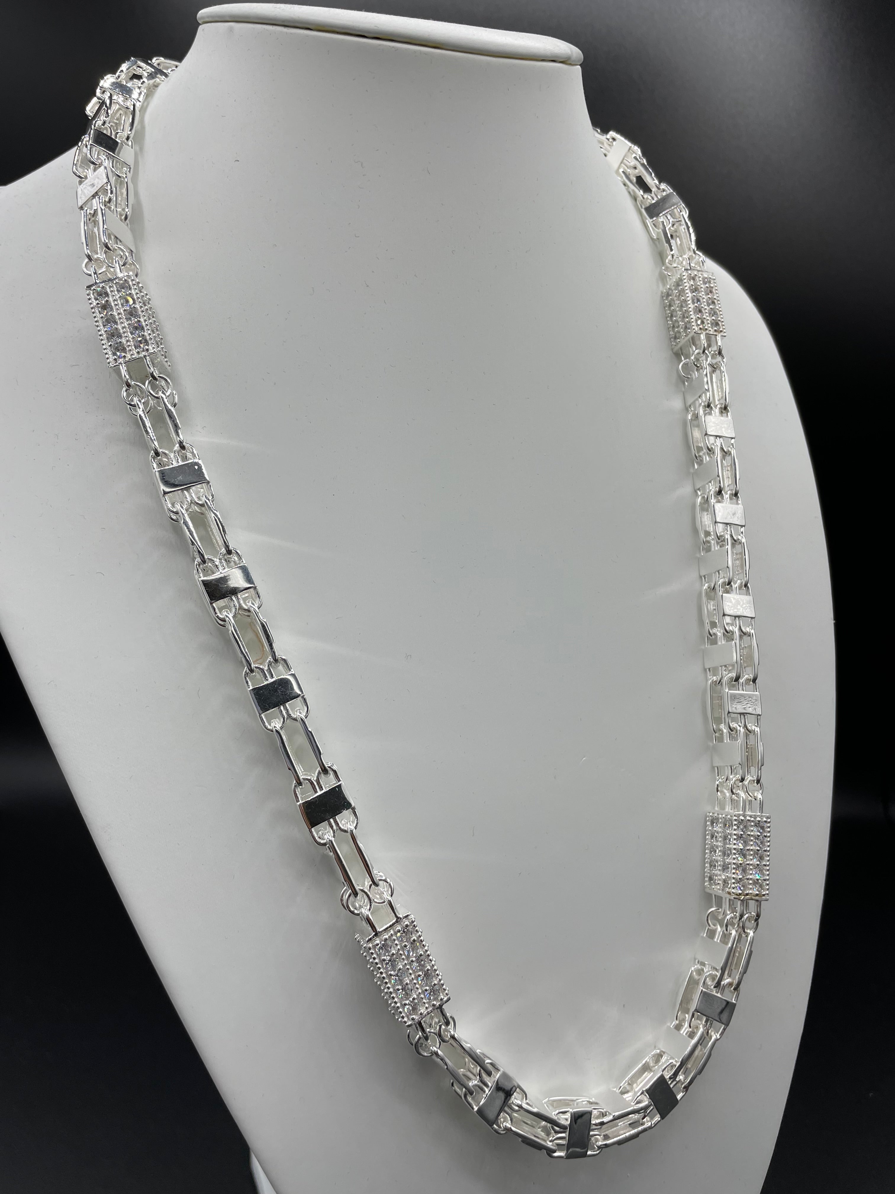 Käfigkette / Magnumkette Iced-Out - 10mm breit