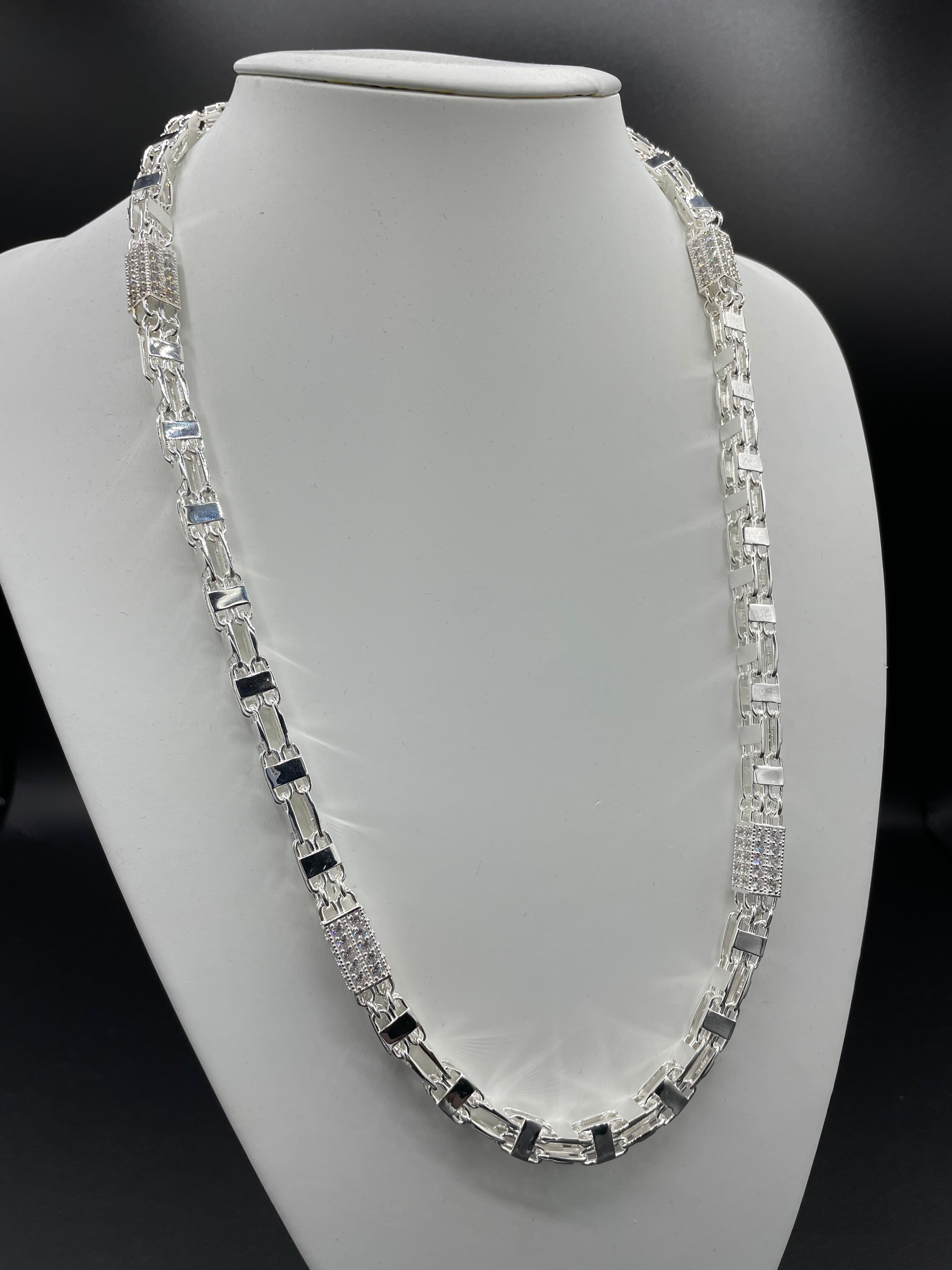 Käfigkette / Magnumkette Iced-Out - 8mm breite