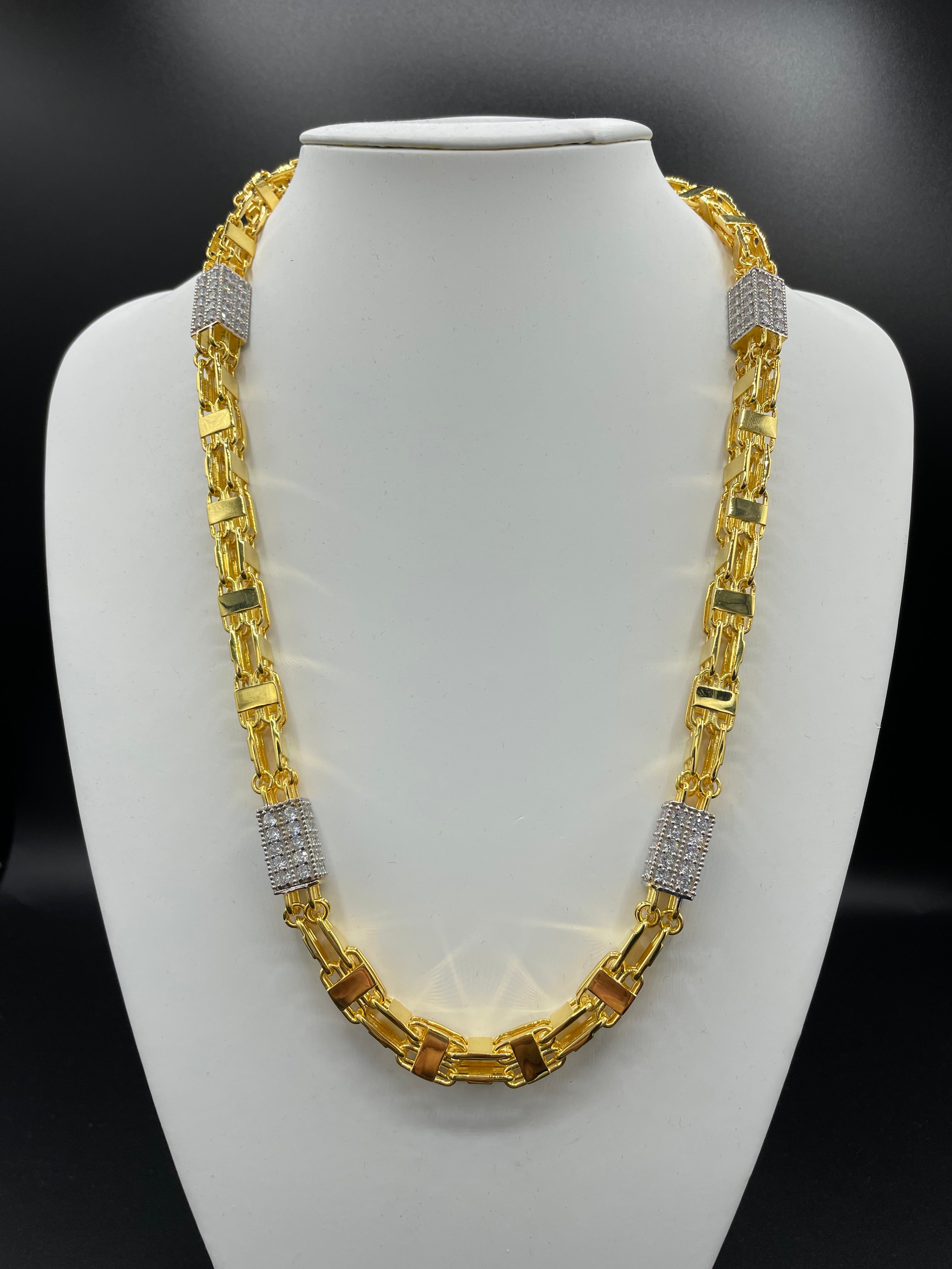 Käfigkette / Magnumkette Iced-Out - 10mm breit