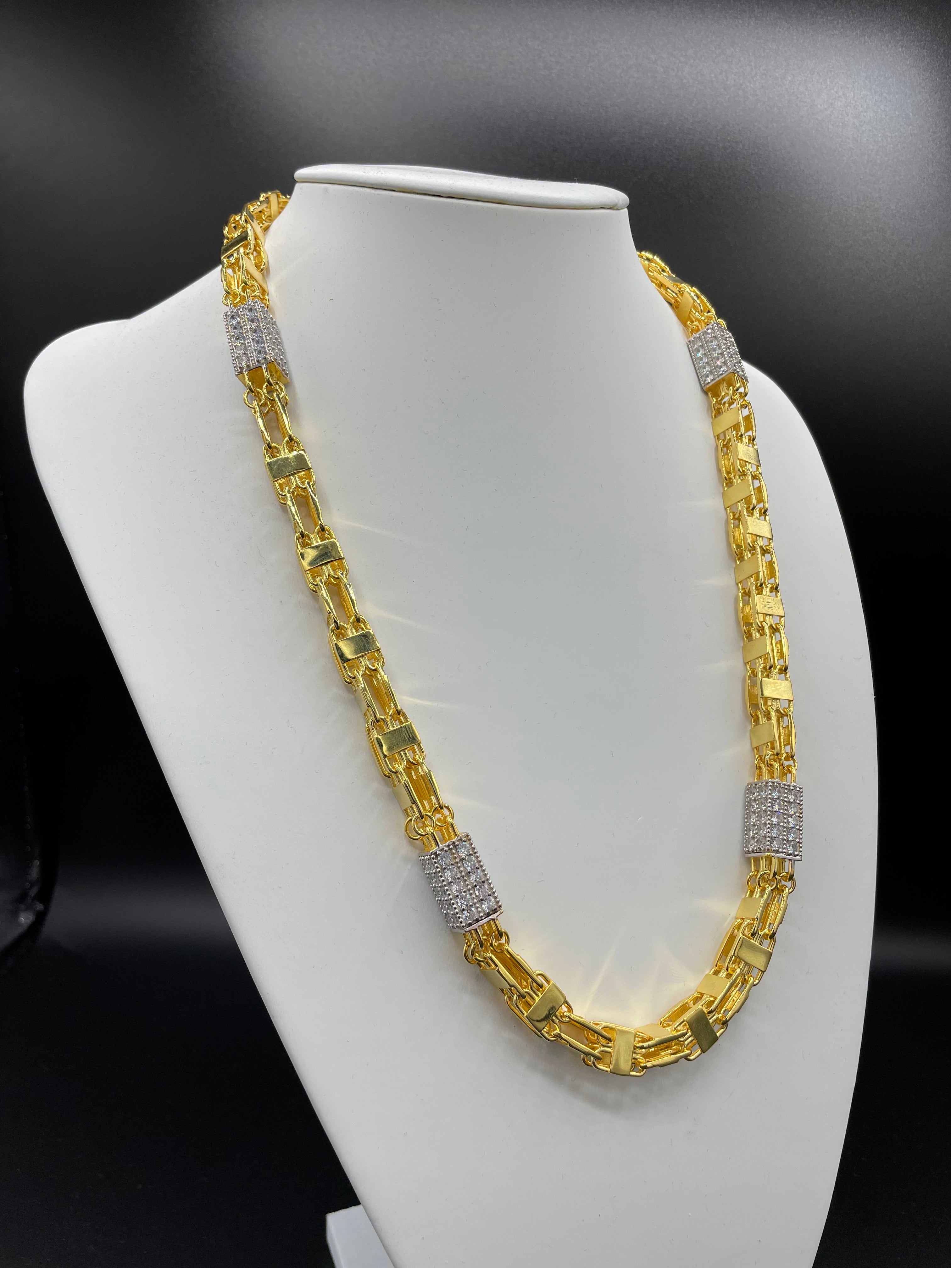 Käfigkette / Magnumkette Iced-Out - 10mm breit