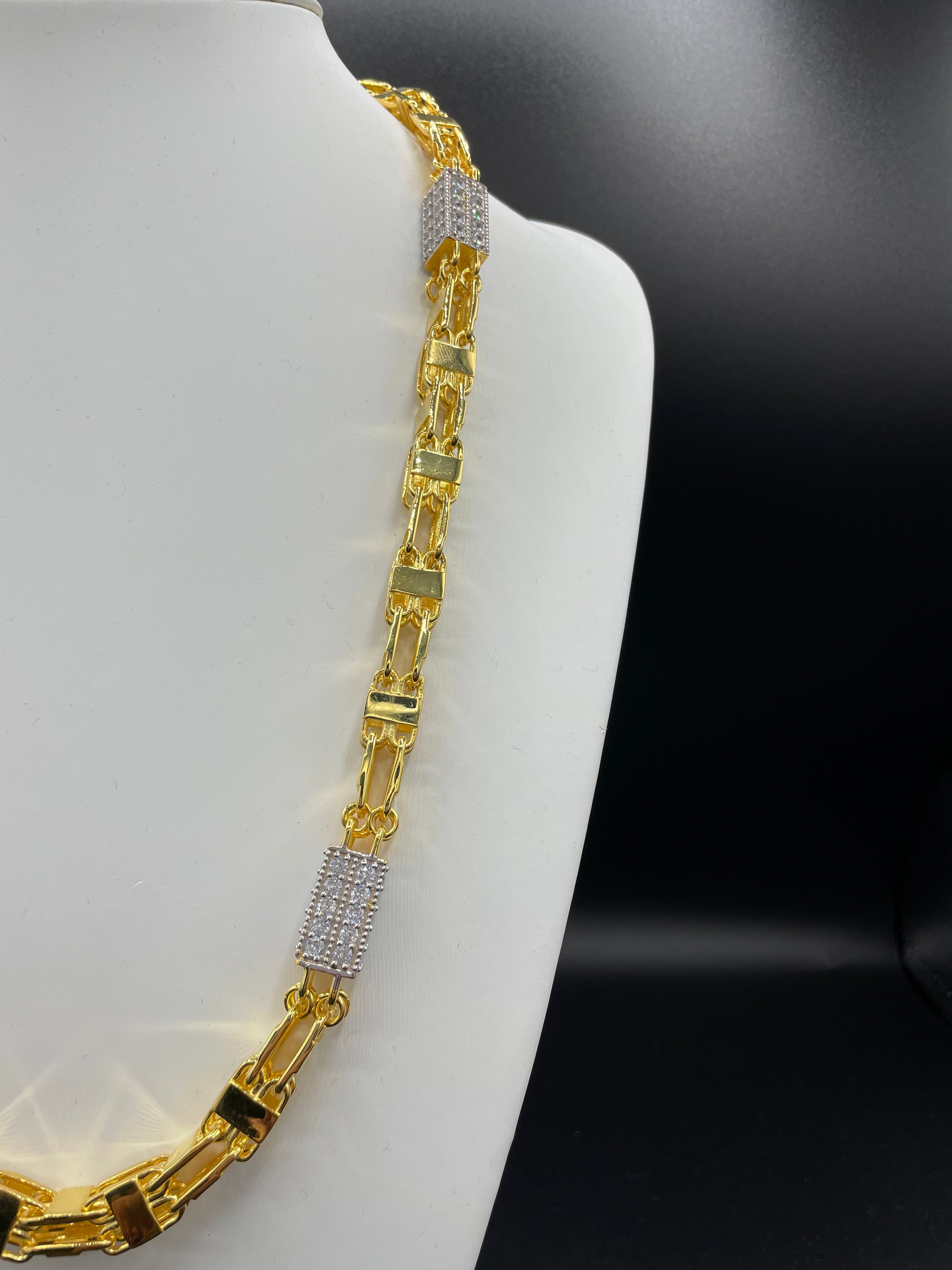 Käfigkette / Magnumkette Iced-Out - 10mm breit