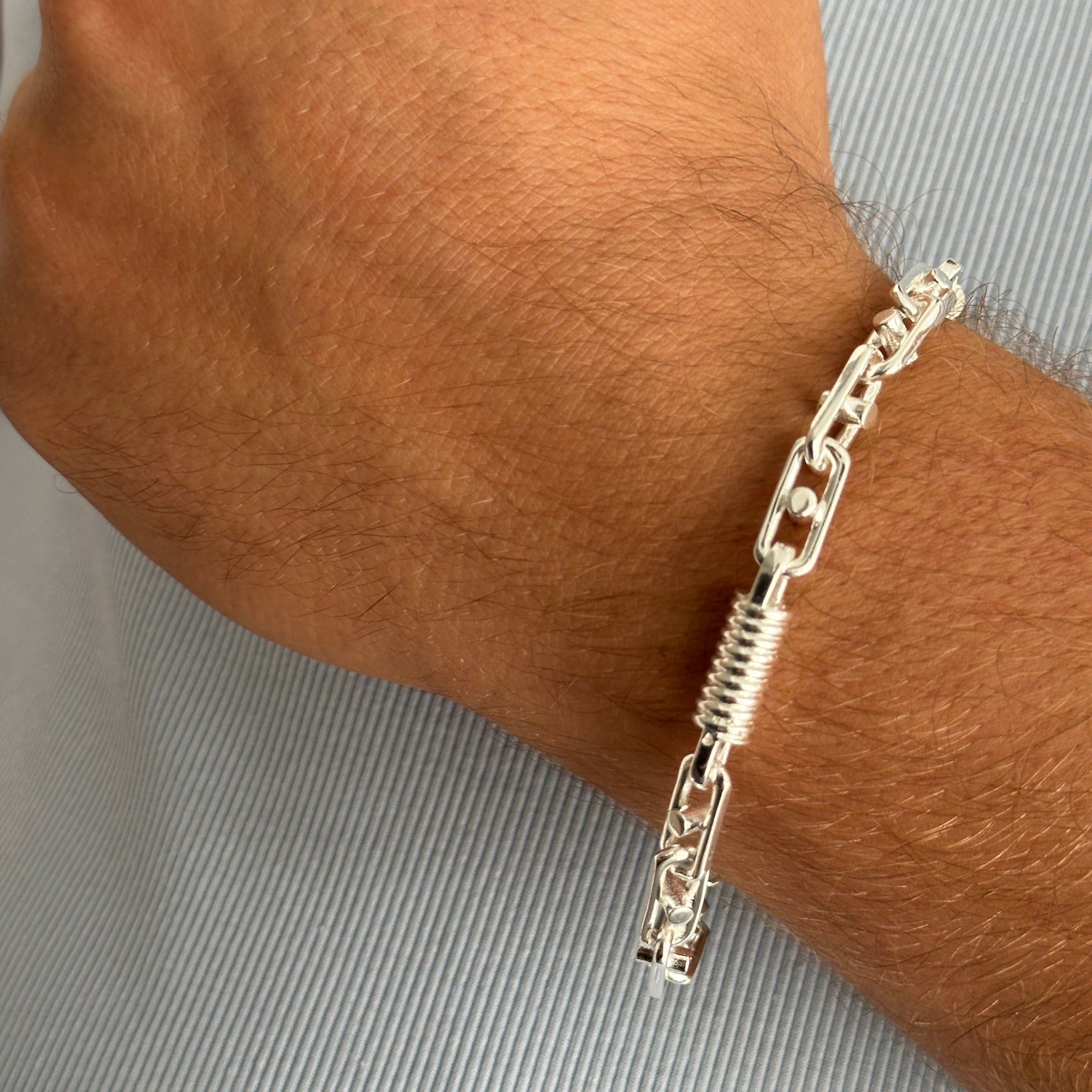 8mm Monte Carlo Armband - Silber 925