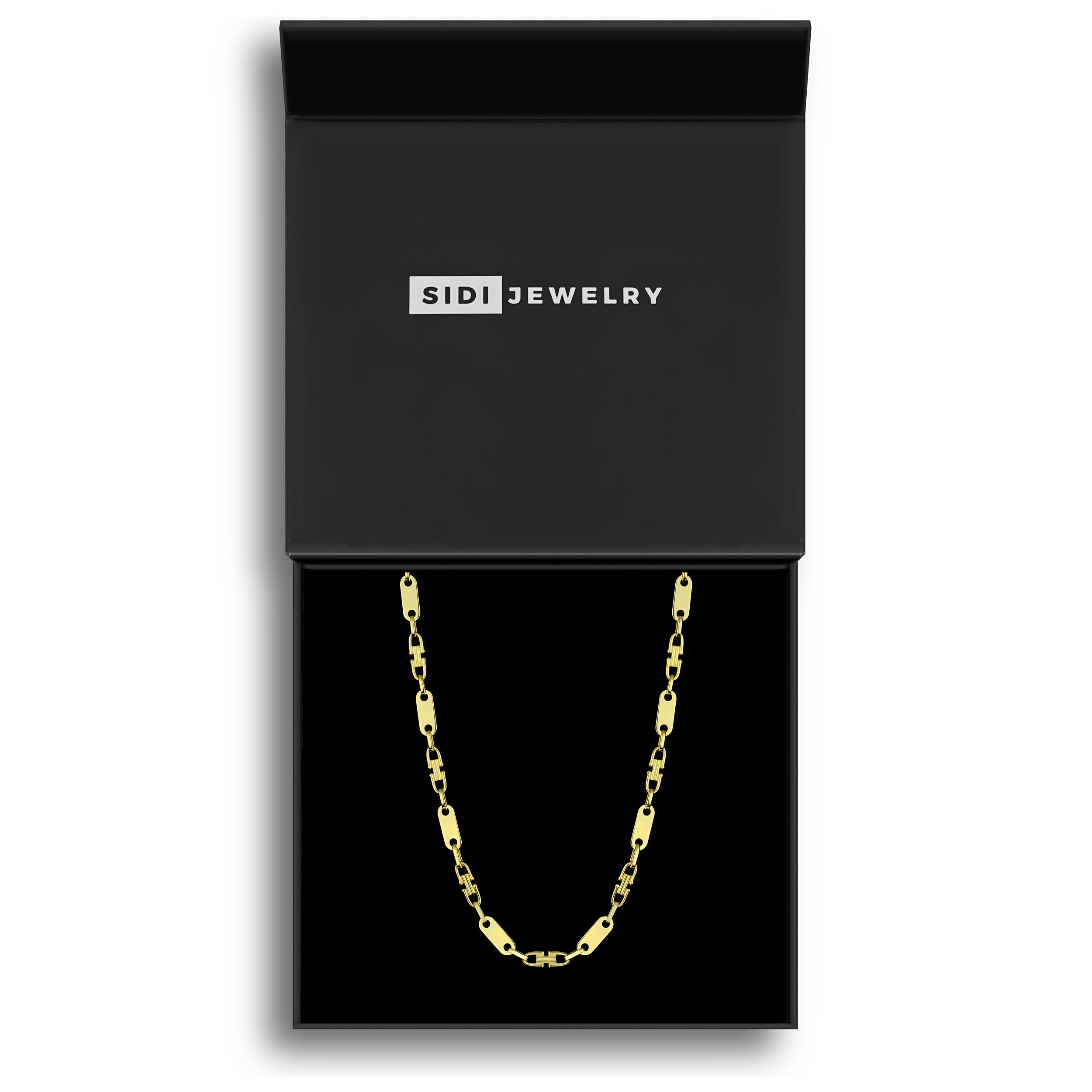 4mm Plattenkette - Silber 925 18k Gold vergoldet