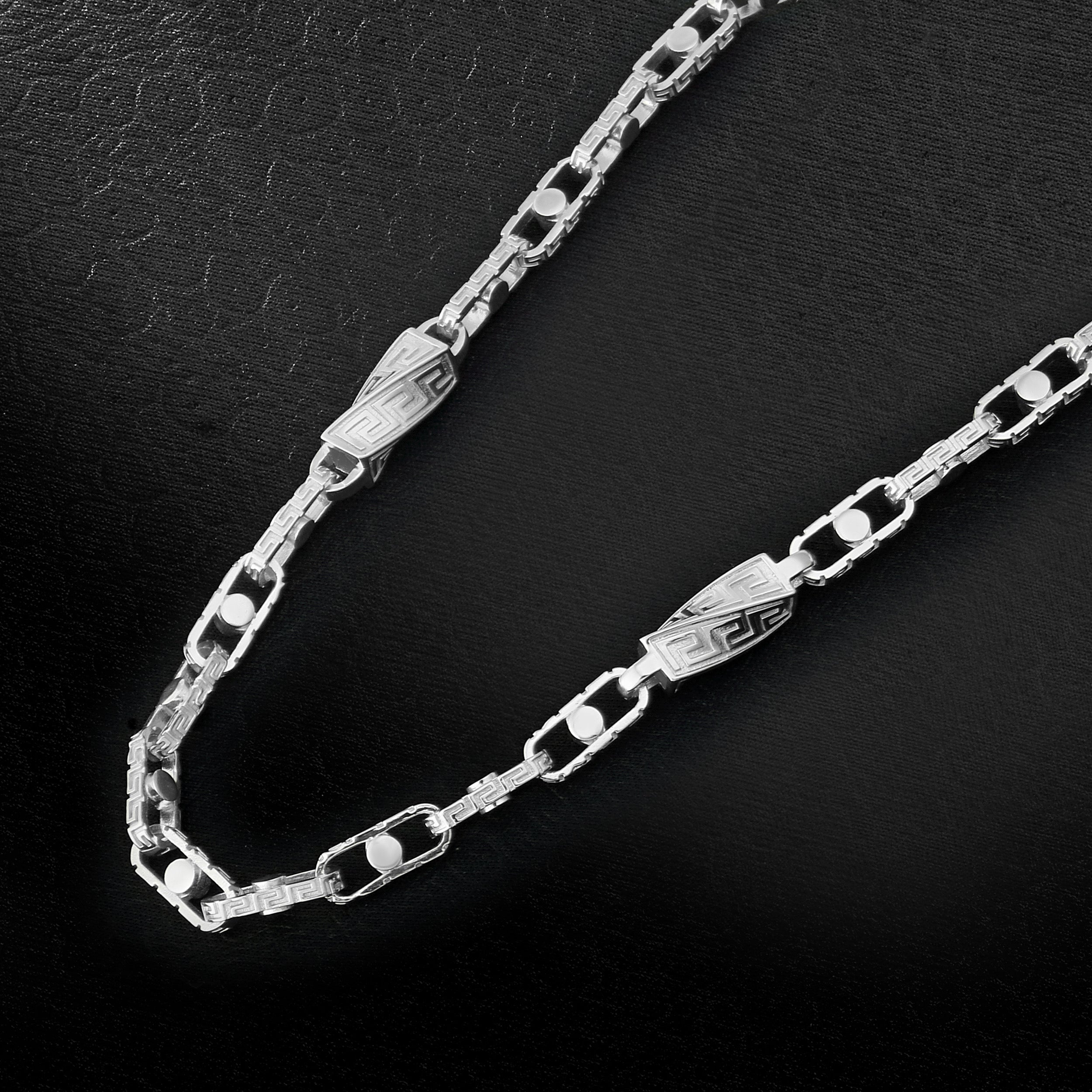 6mm Greek Monte Carlo Kette - Silber 925