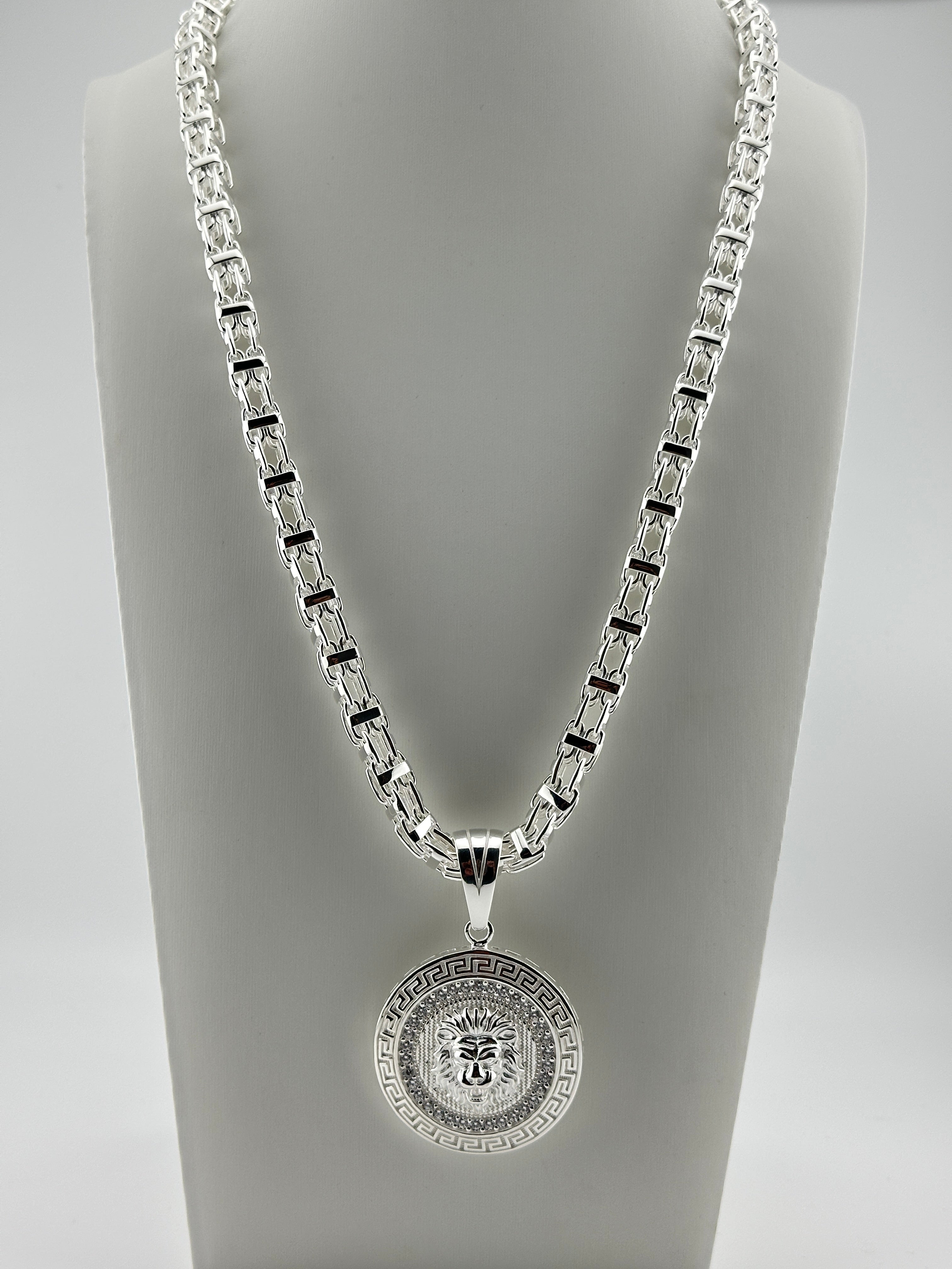 8,5mm Käfigkette + Anhänger - Silber 925