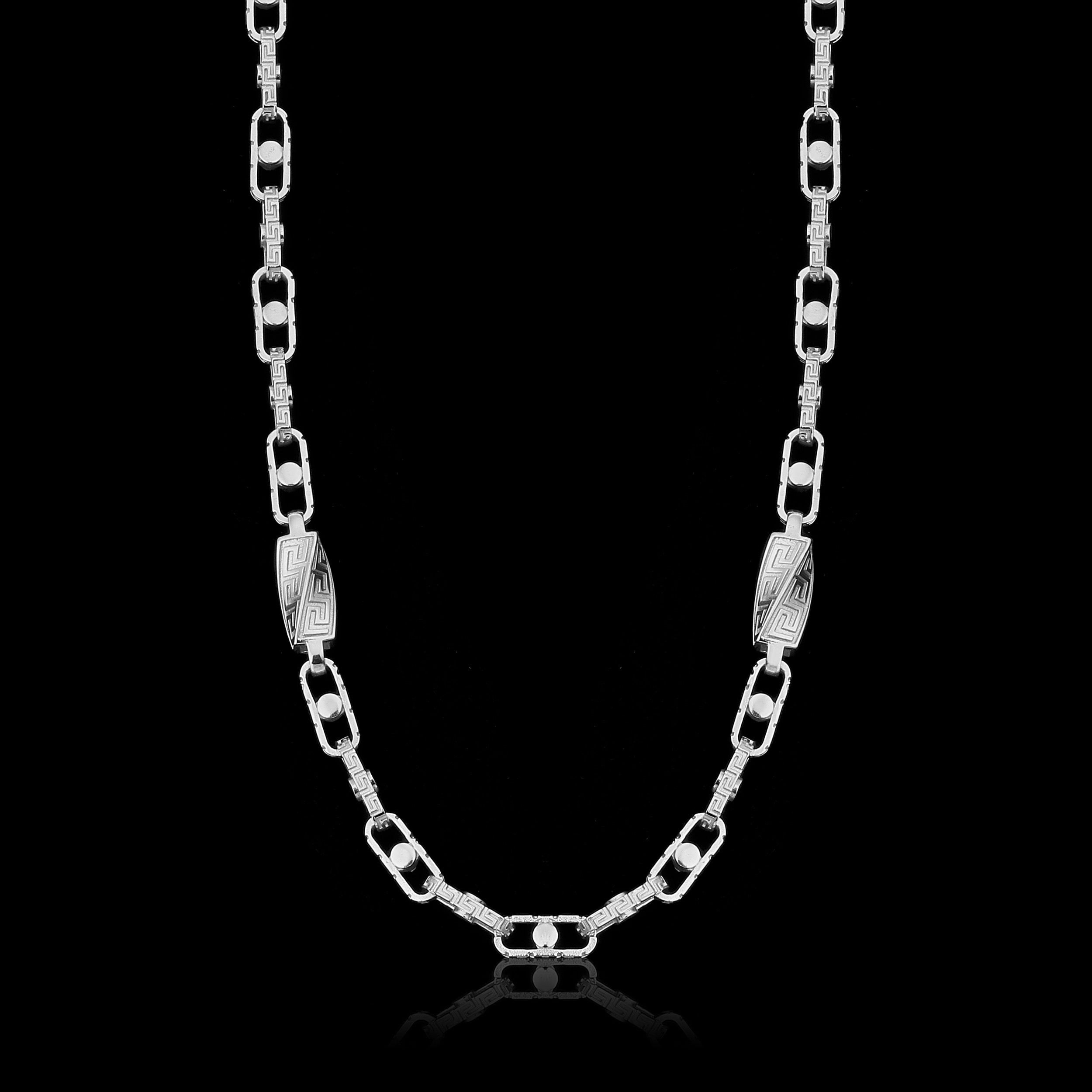 6mm Greek Monte Carlo Kette - Silber 925