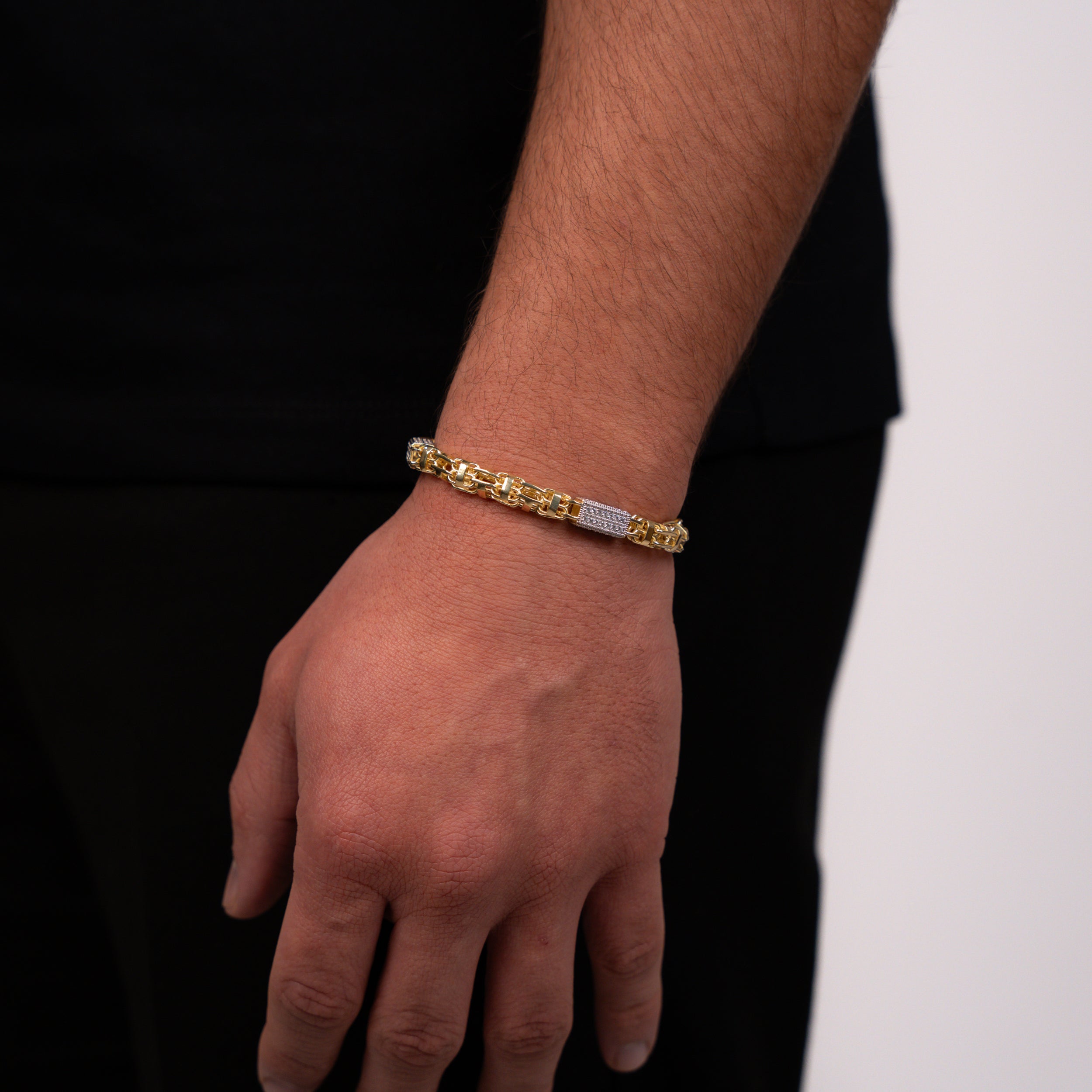 6mm Käfigkette Iced Out Armband - Silber 925 18k Gold vergoldet