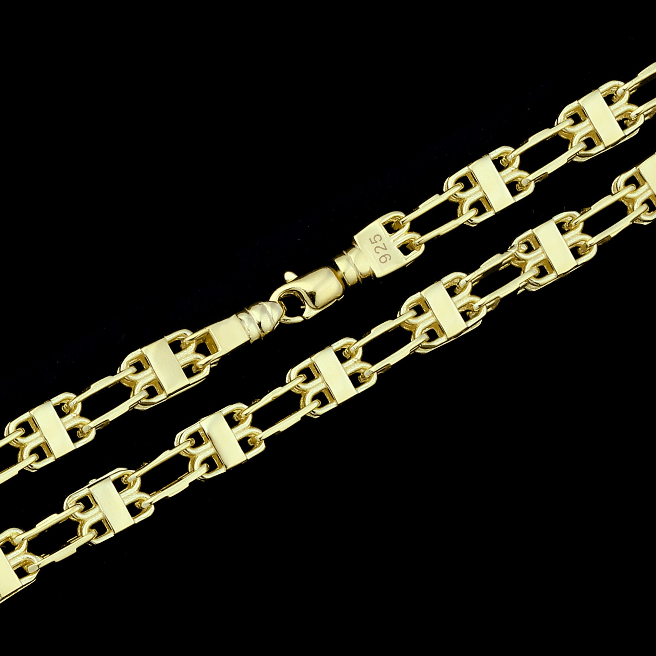 6mm Käfigkette - Silber 925 18k Gold vergoldet