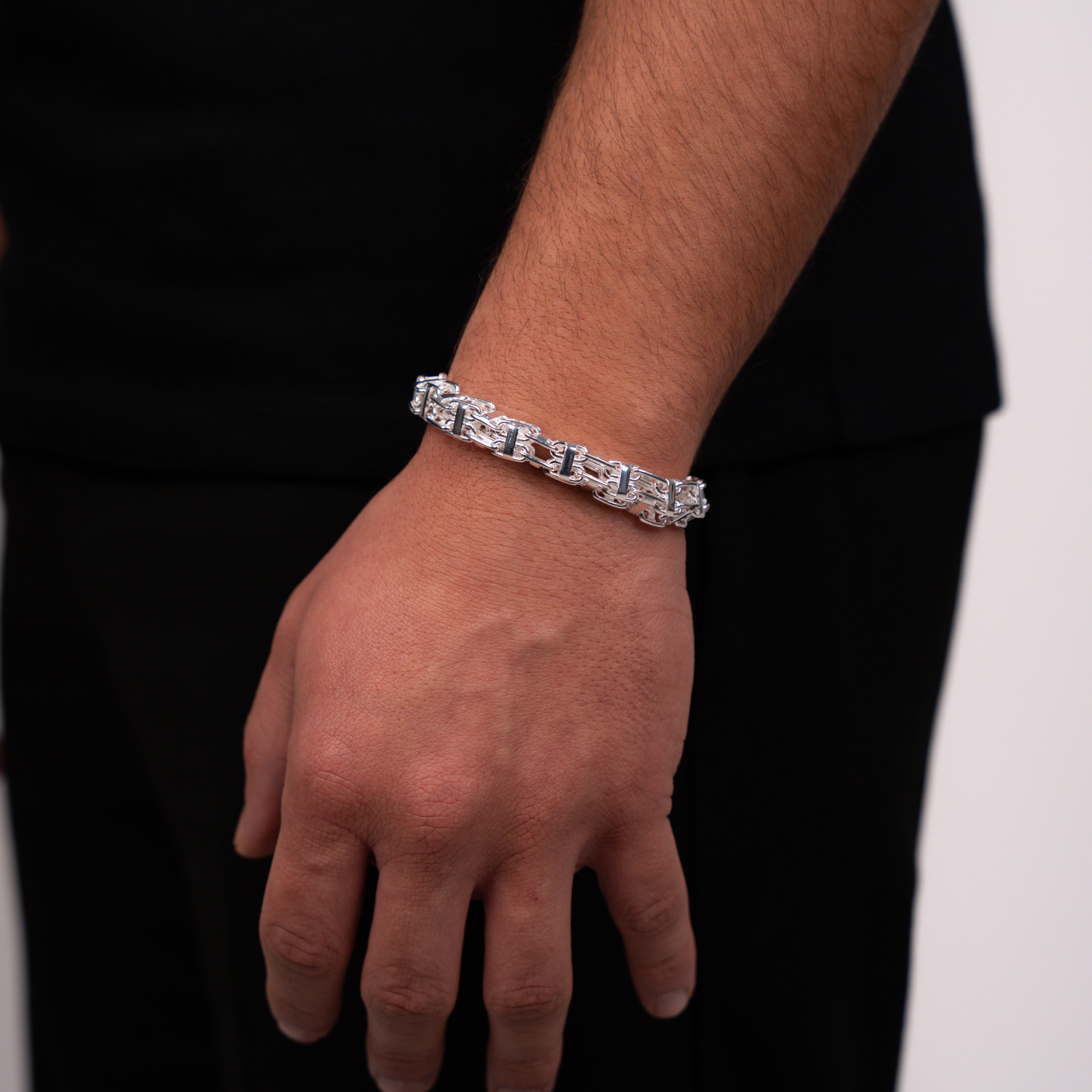 8,5mm Käfigkette Armband - Silber 925