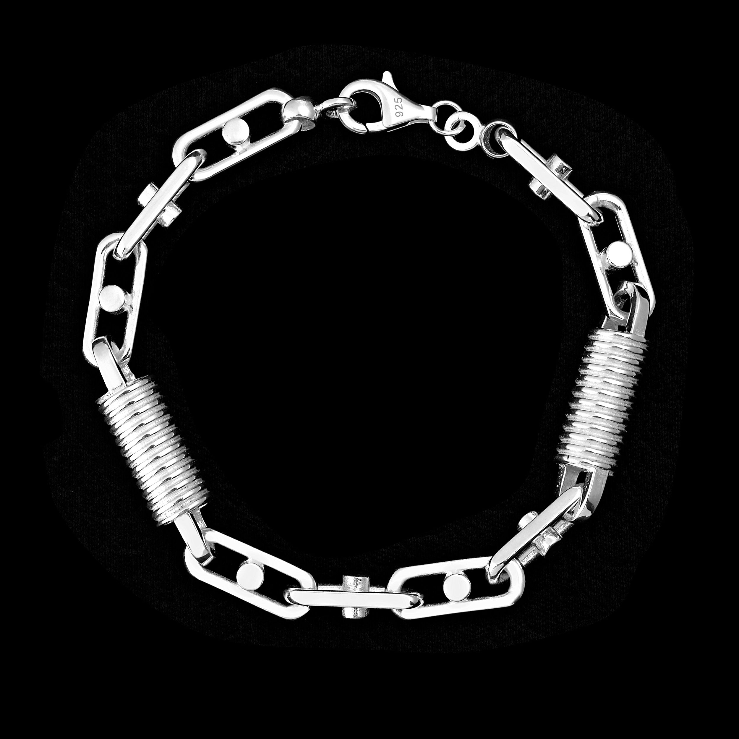 8mm Monte Carlo Armband - Silber 925