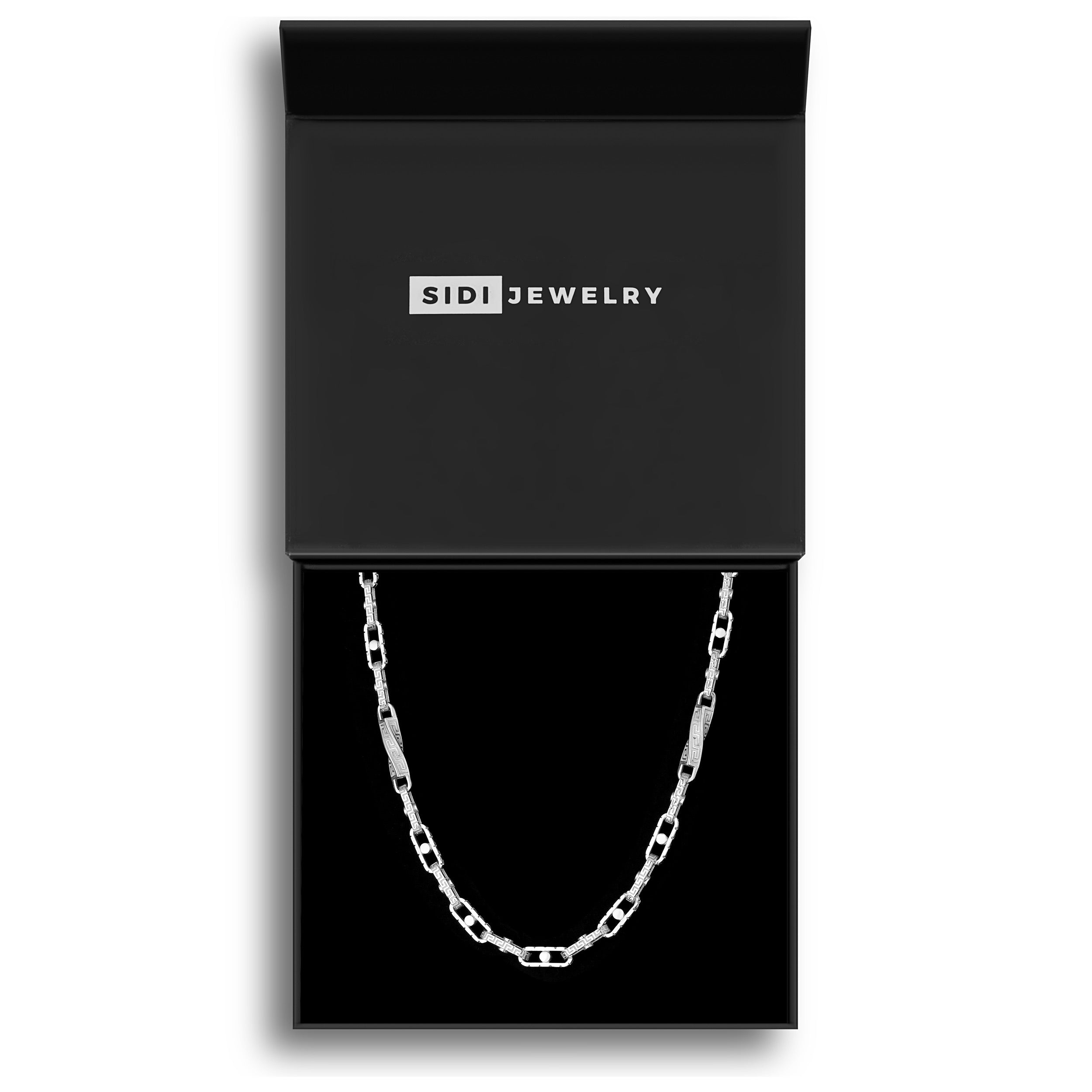 4mm Greek Monte Carlo Kette - Silber 925