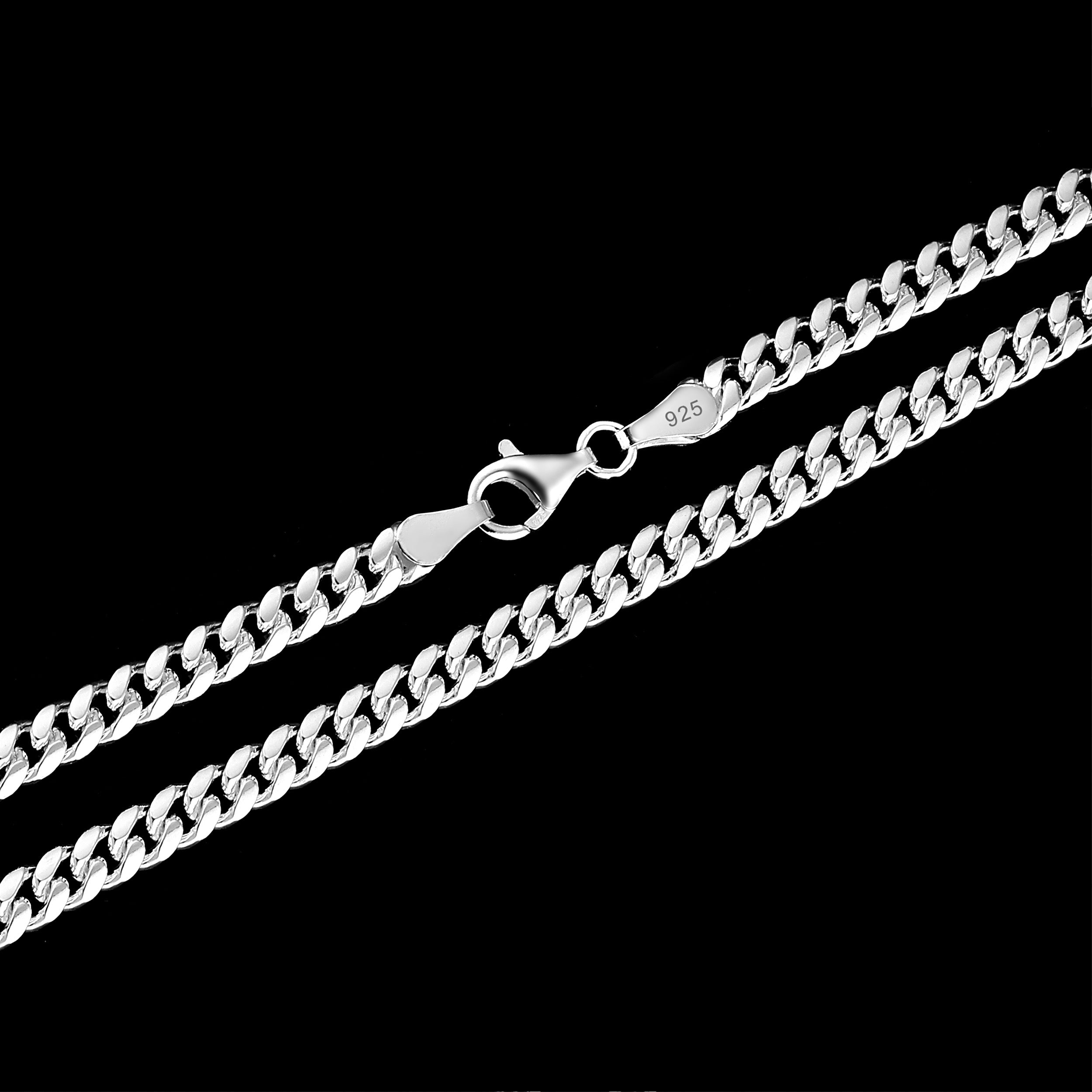 5mm Miami Cuban Link Chain Panzerkette - Silber 925
