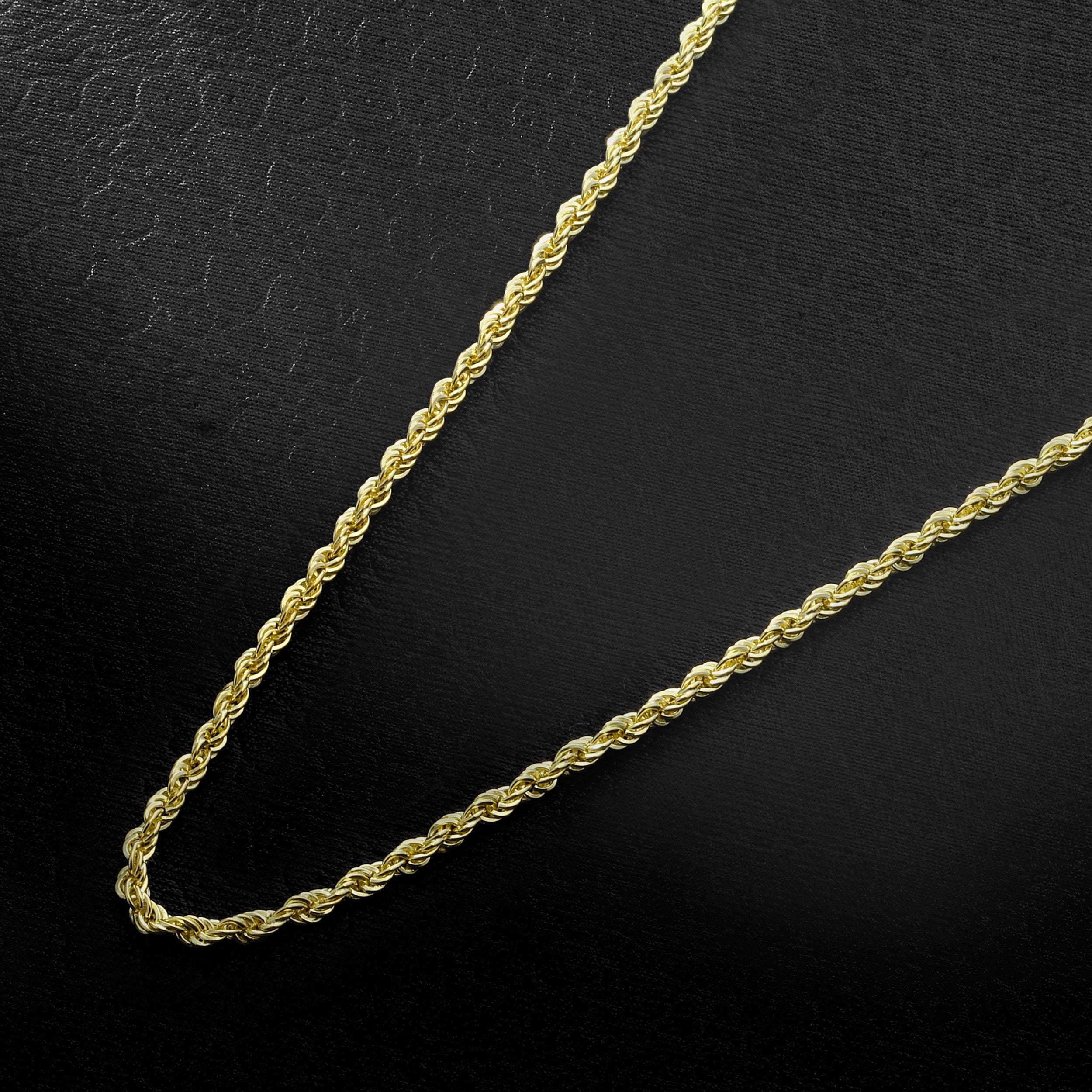 3mm Rope Chain Kordelkette - Silber 925 18k Gold vergoldet