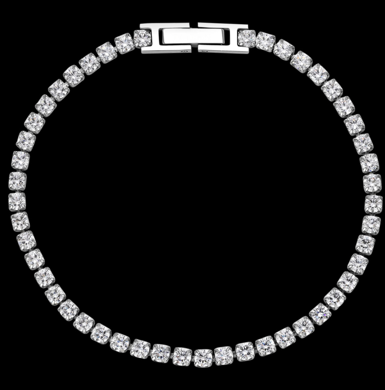 3mm - Tennis Chain Armband - Edelstahl