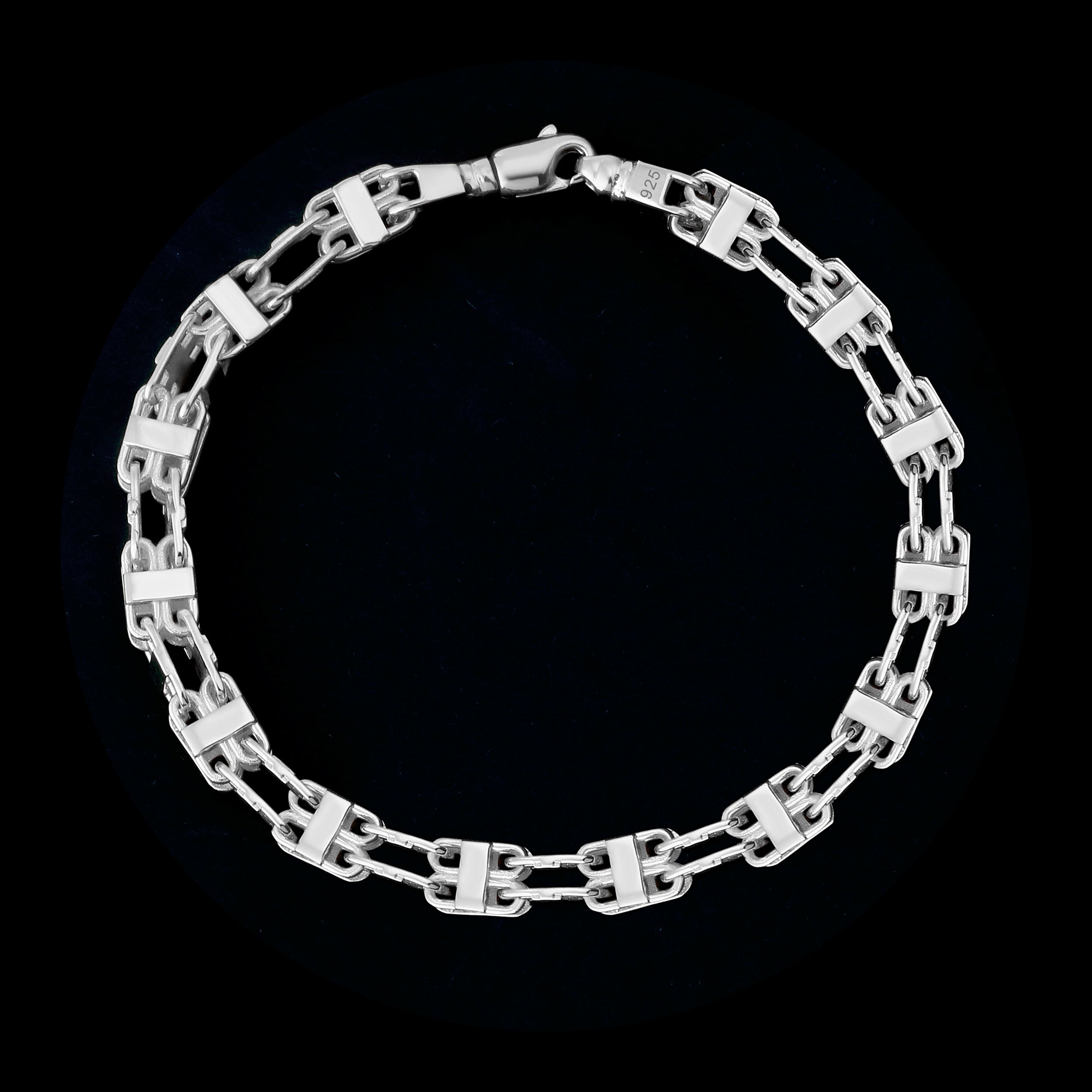 6mm Käfigkette Armband - Silber 925