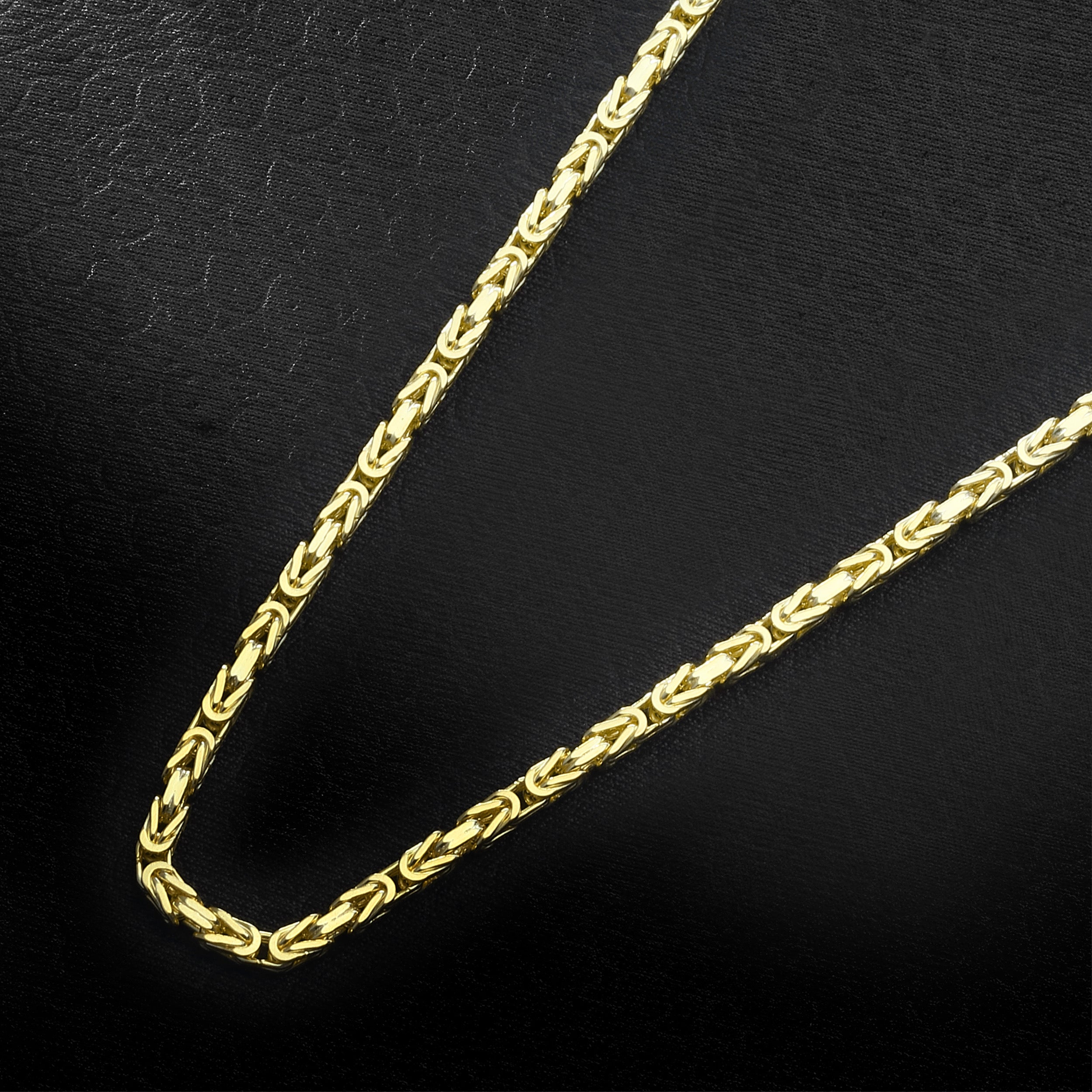 3mm Königskette - Silber 925 18k Gold vergoldet