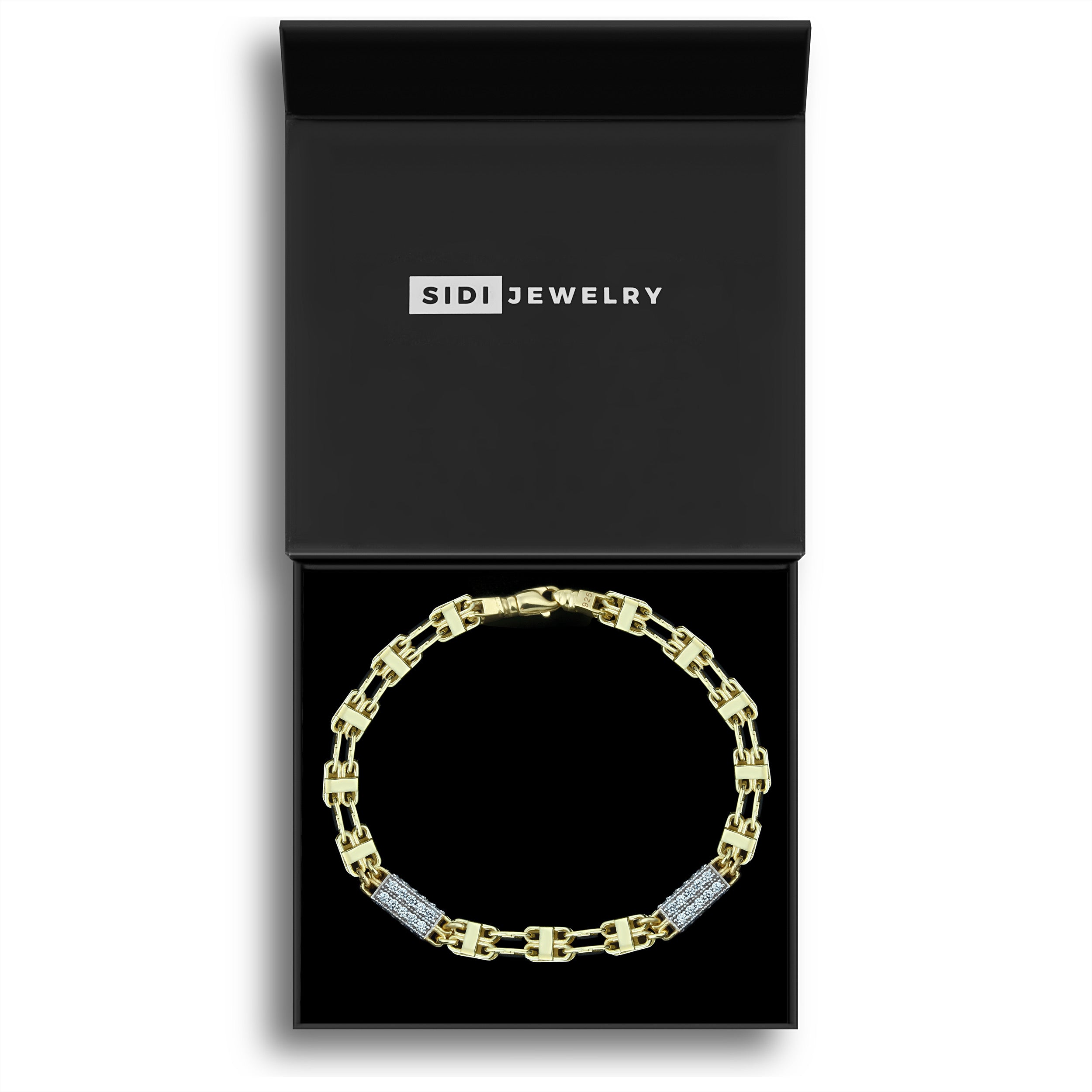 6mm Käfigkette Iced Out Armband - Silber 925 18k Gold vergoldet