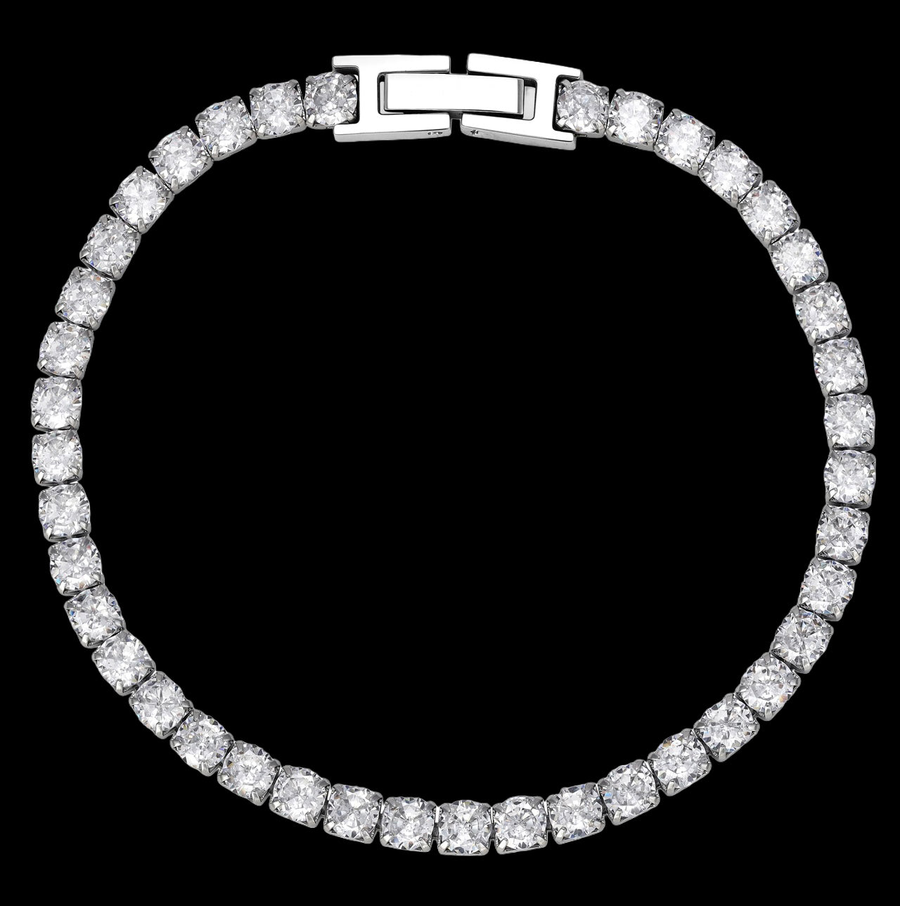 4mm - Tennis Chain Armband - Edelstahl