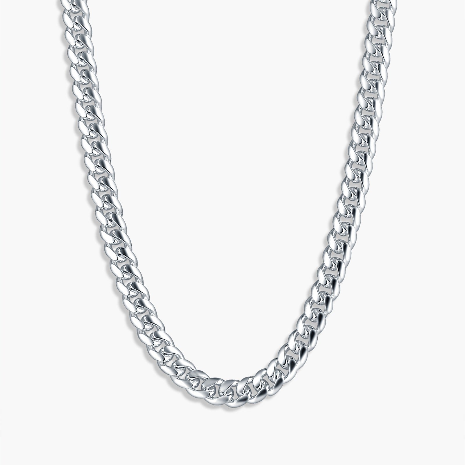 Set - Miami Cuban Link Panzerkette  + Armband 5mm - Silber 925 - Kostenloses Armband
